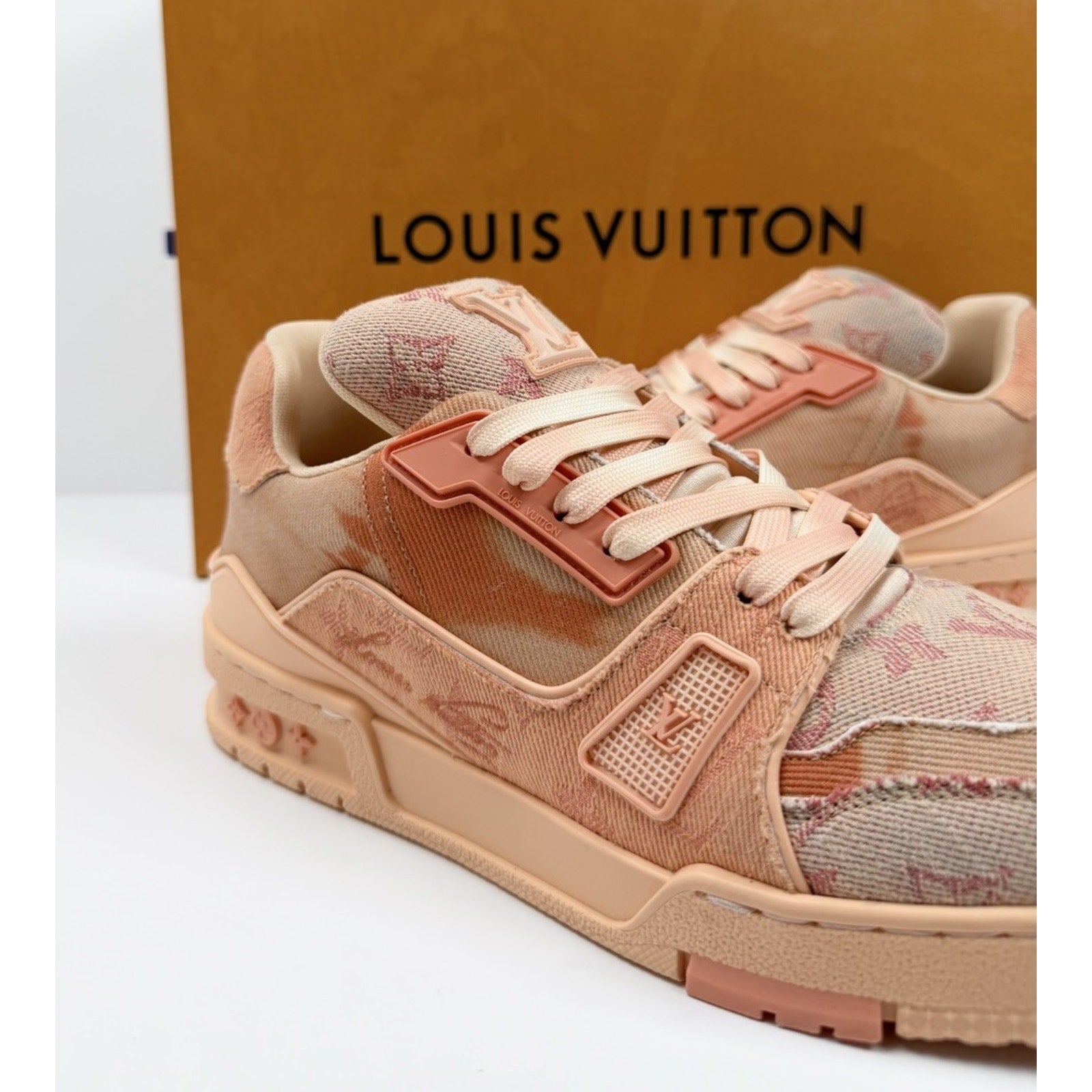 Size 6.5LV/8US - Louis Vuitton Denim Trainers Like New