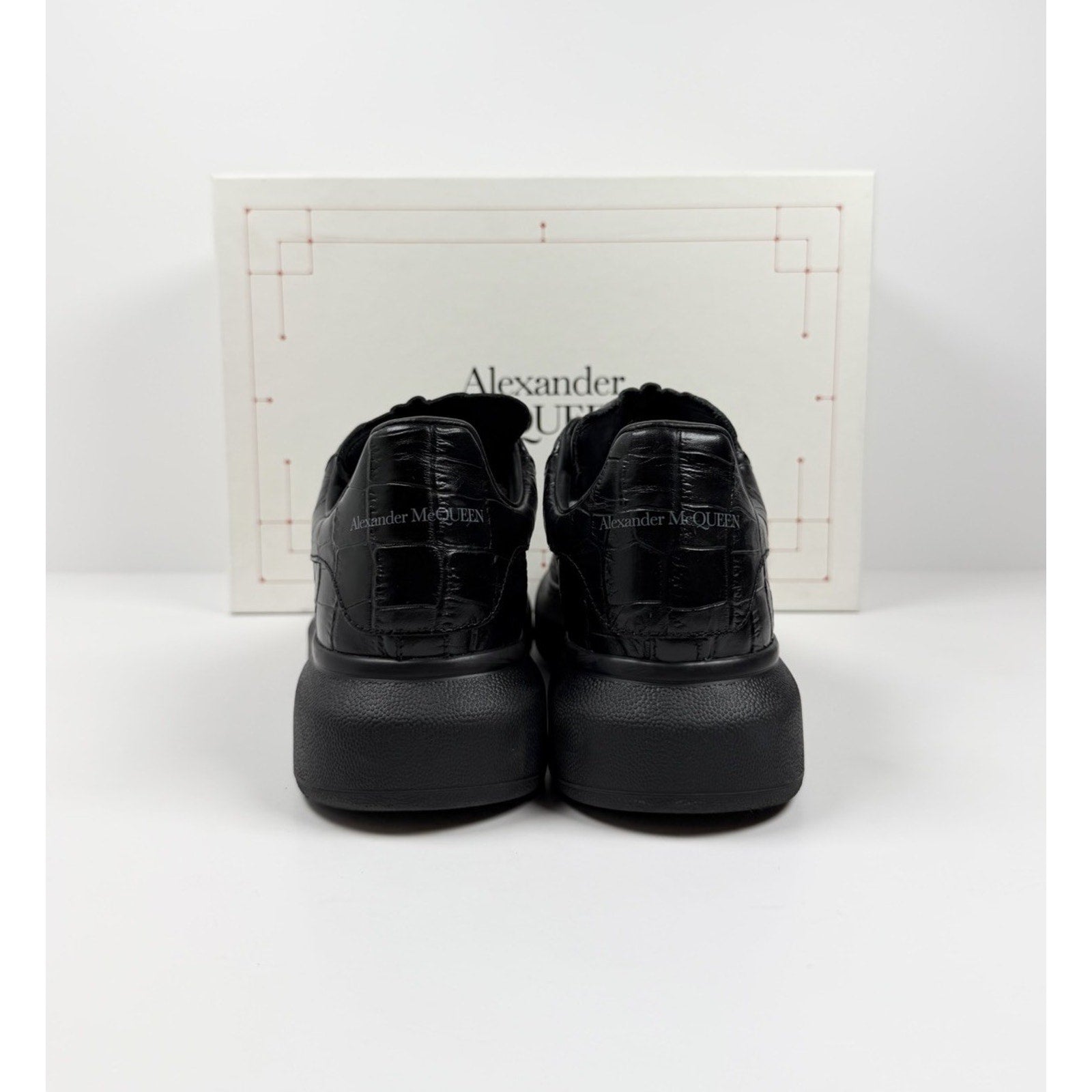 Size 6.5US - Alexander McQueen Black Crocodile Sneakers￼
