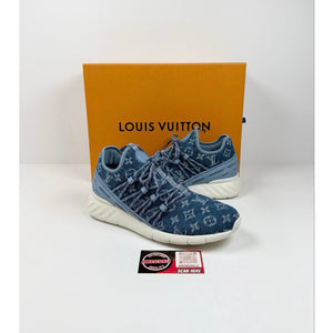 Size 7LV/8US - Louis Vuitton Denim Fastlane Sneakers NEW