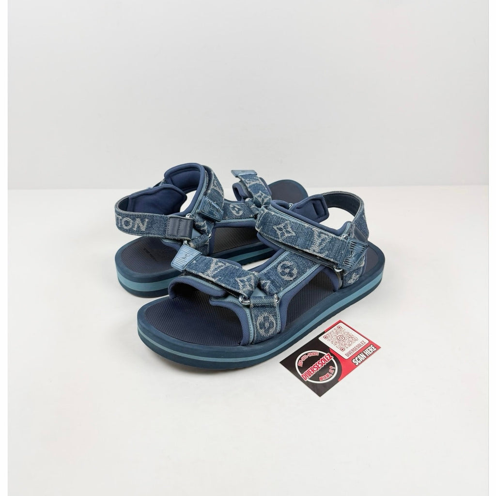 Size 7.5UK/8.5US - Louis Vuitton Panama Denim Sandals