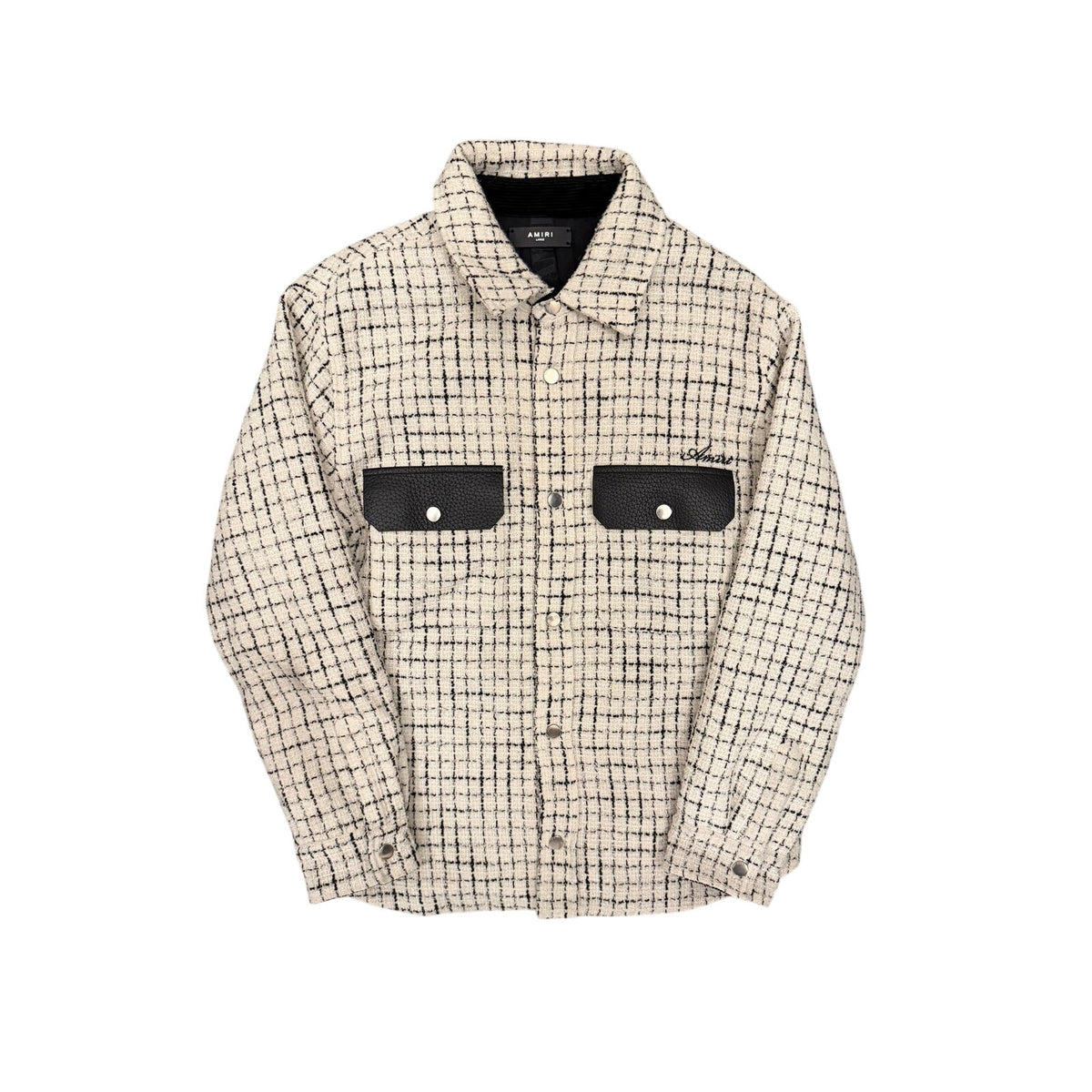 Size L - Amiri Plaid Quilted Jacket