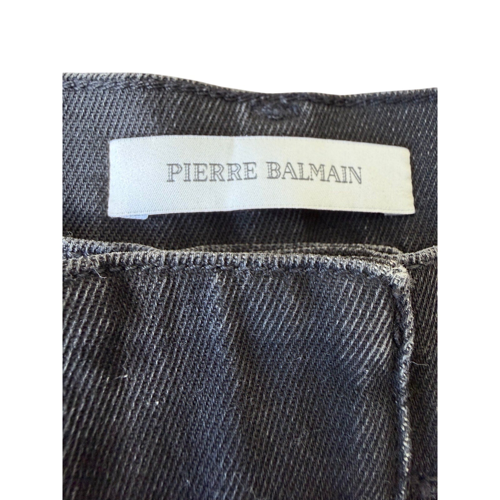 Size 34 - Balmain Waxed Biker Denim Jeans