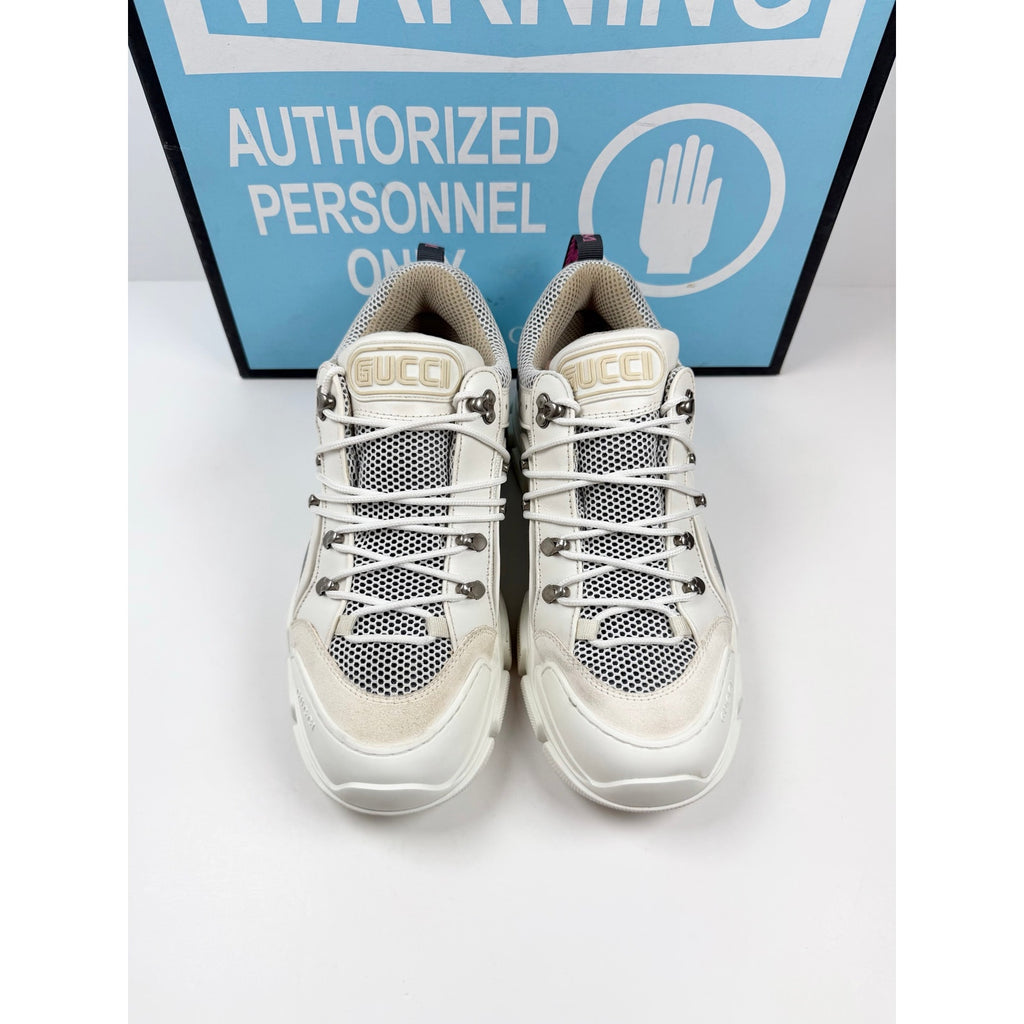 Size 10.5US - Gucci Flashtrek White Sneakers