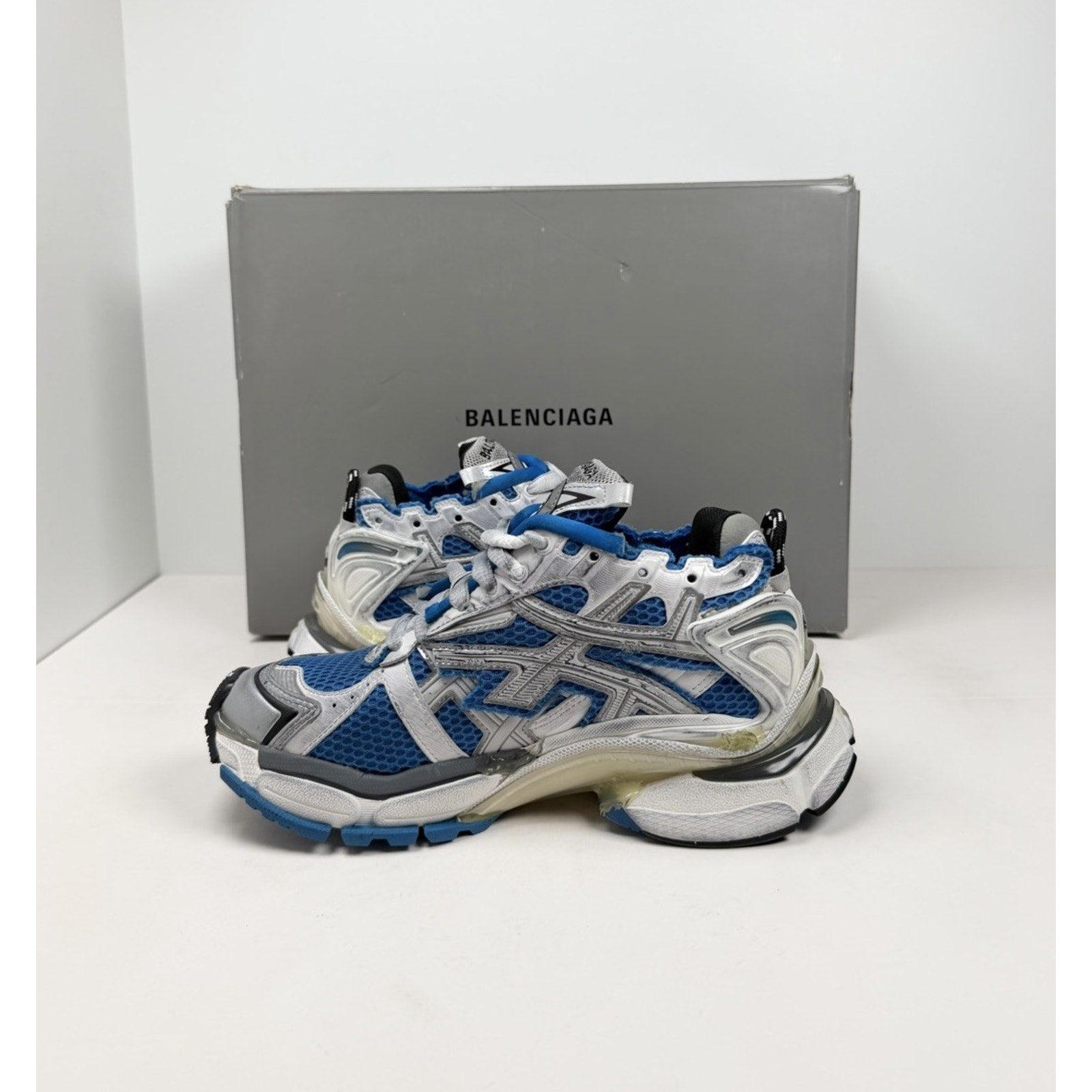 Size 35EU/5W - Balenciaga Runner Blue White NEW