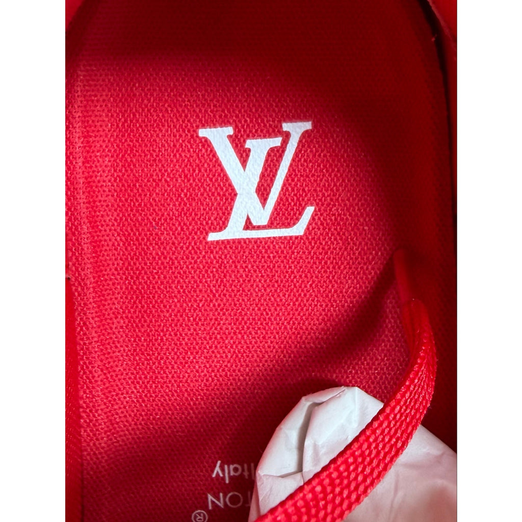 Size 6LV/7US - Louis Vuitton Damier Red Trainer NEW