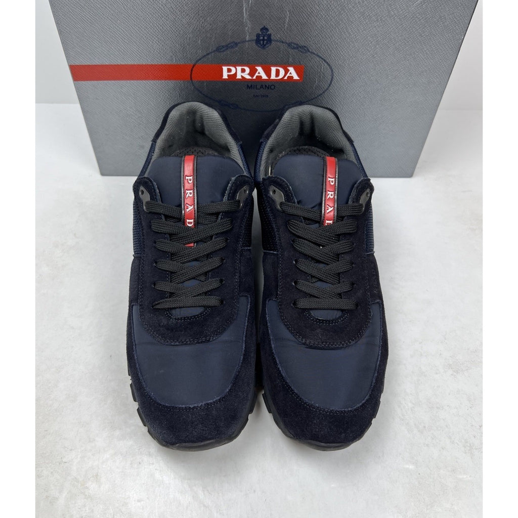 Size 9UK/10US - Prada Matchrace Blue Nylon Suede