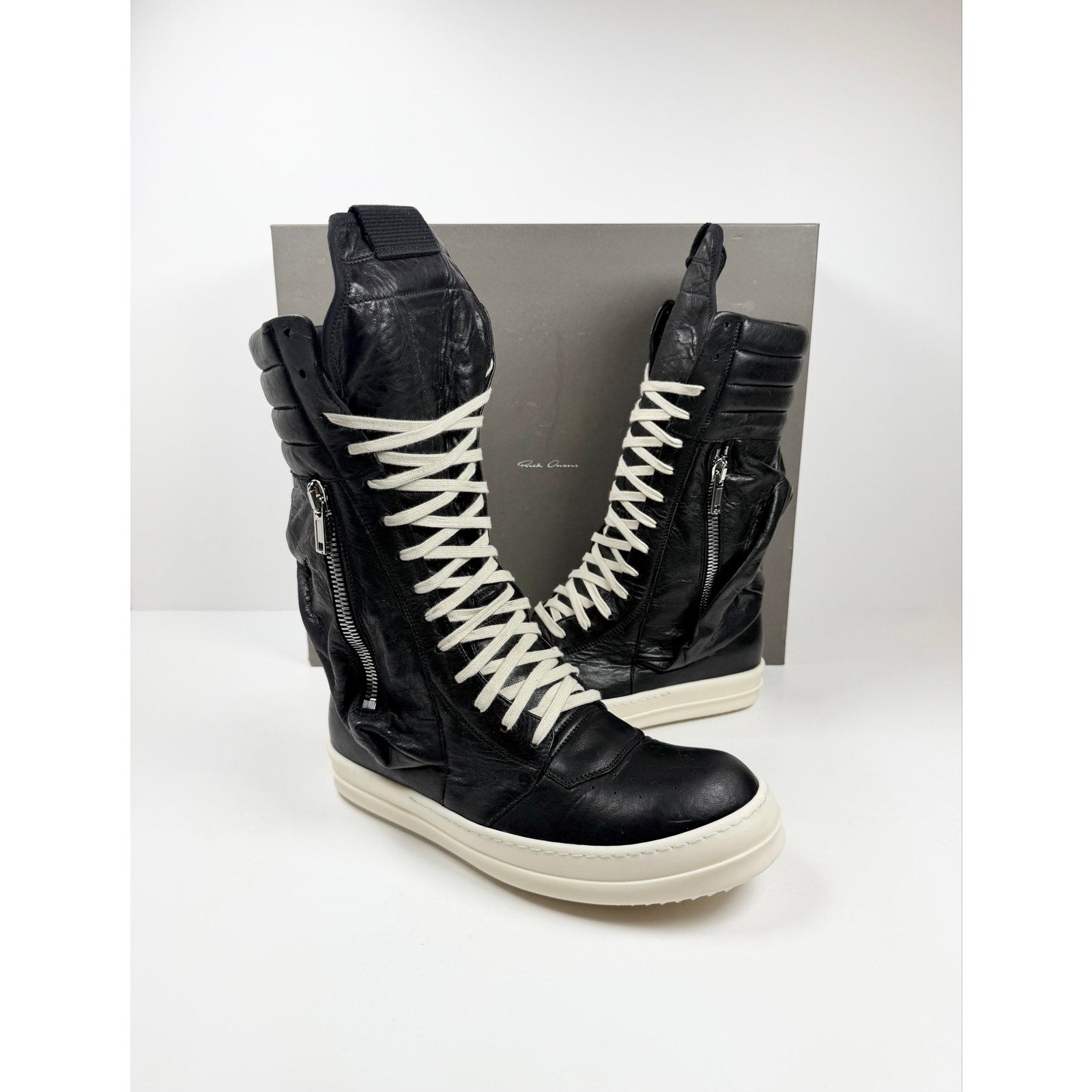 Size 10US - Rick Owens Cargo Geobasket Leather High NEW!