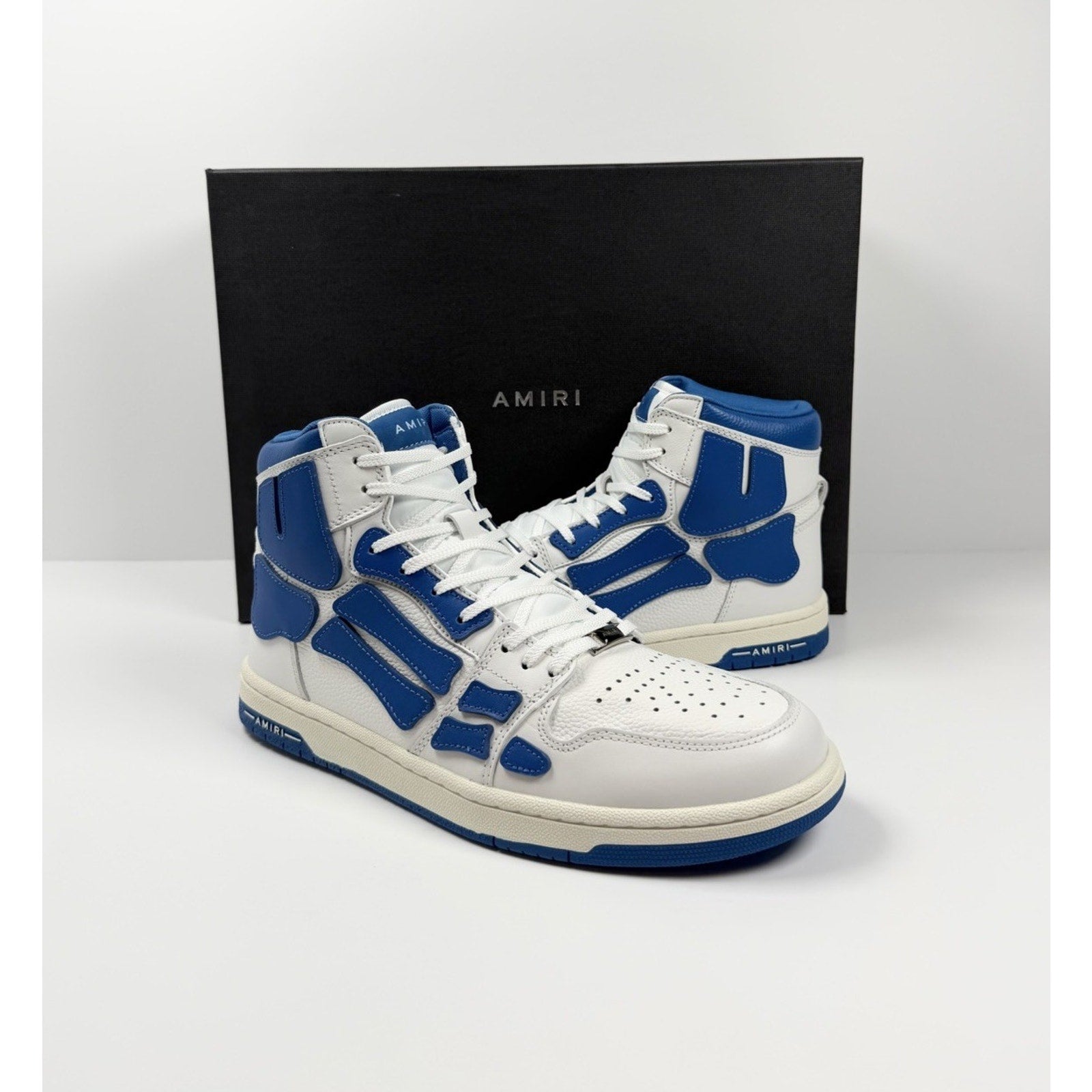 Size 44EU/11US - Amiri Skel Top High Top White Blue NEW!