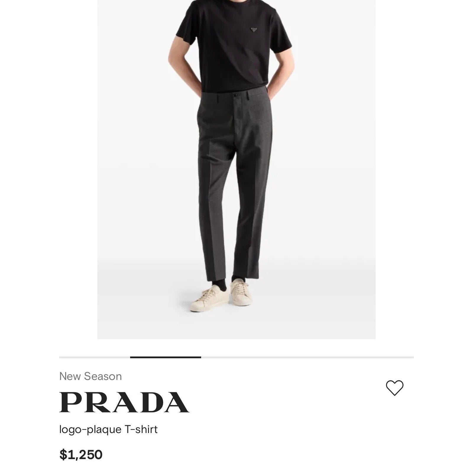 Tagged 2XL (Fits Like Large) Prada Logo Plaque T shirt NEW