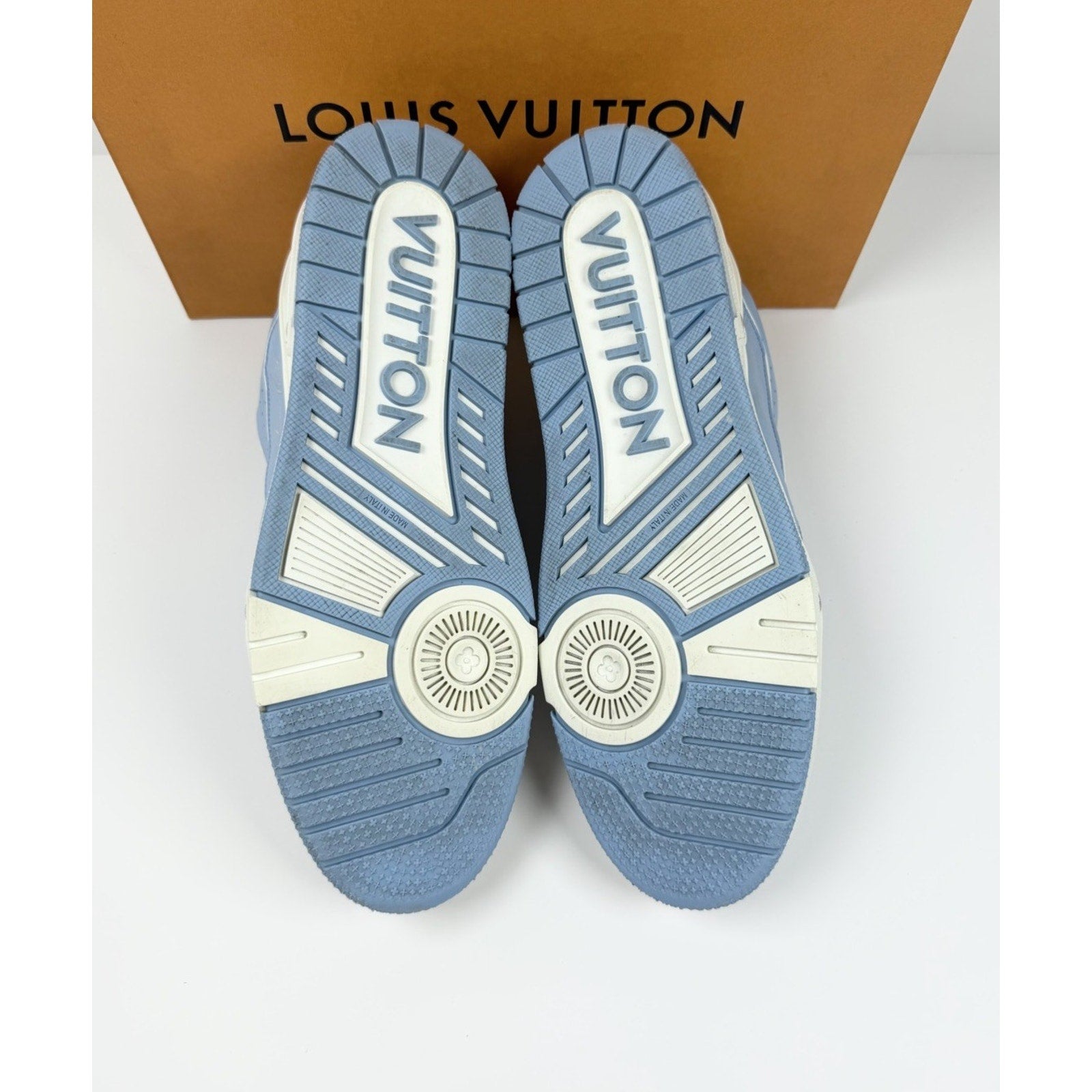 Size 9LV/10US - Louis Vuitton Blue Leather Trainers