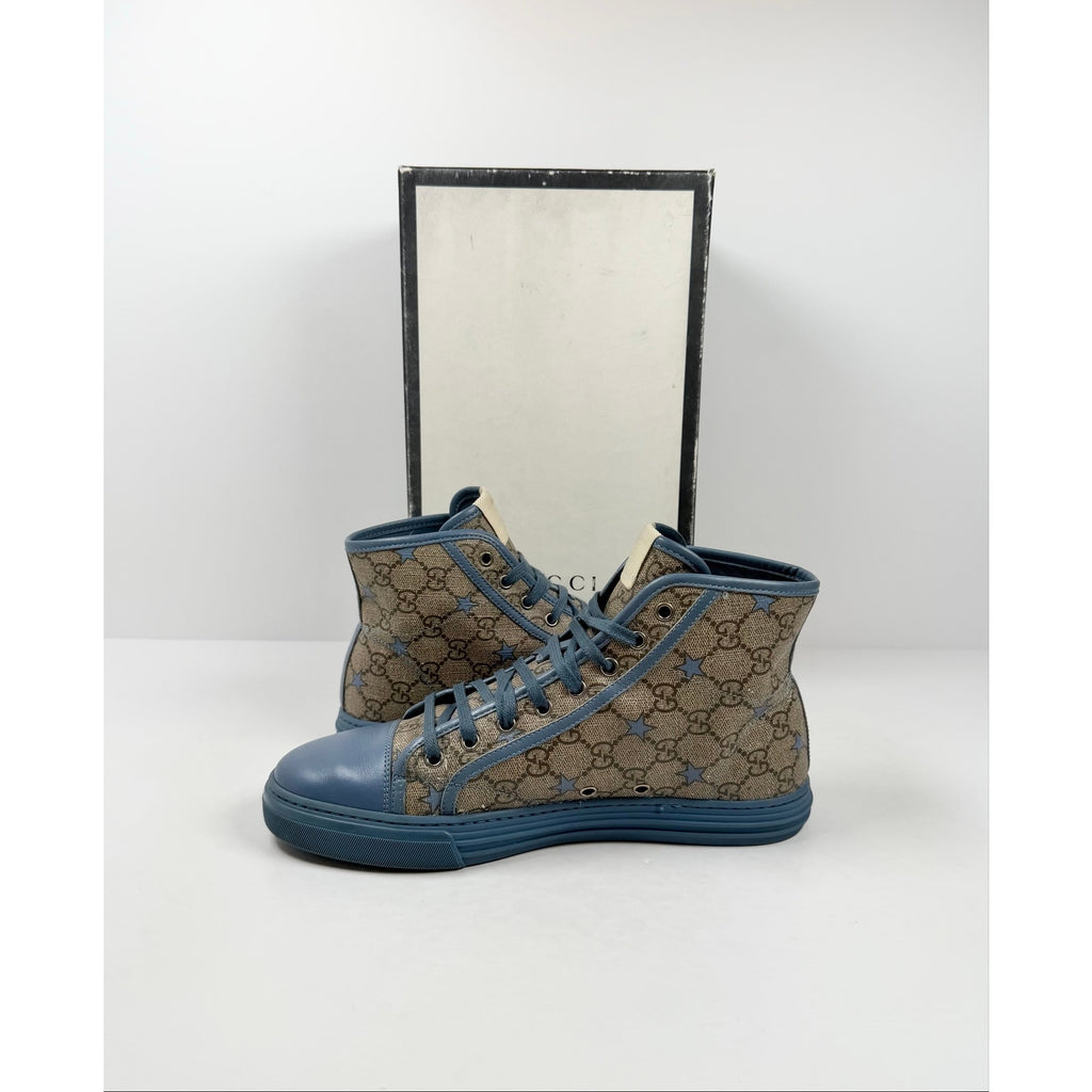 Size 9US - Gucci Monogram Stars High Top