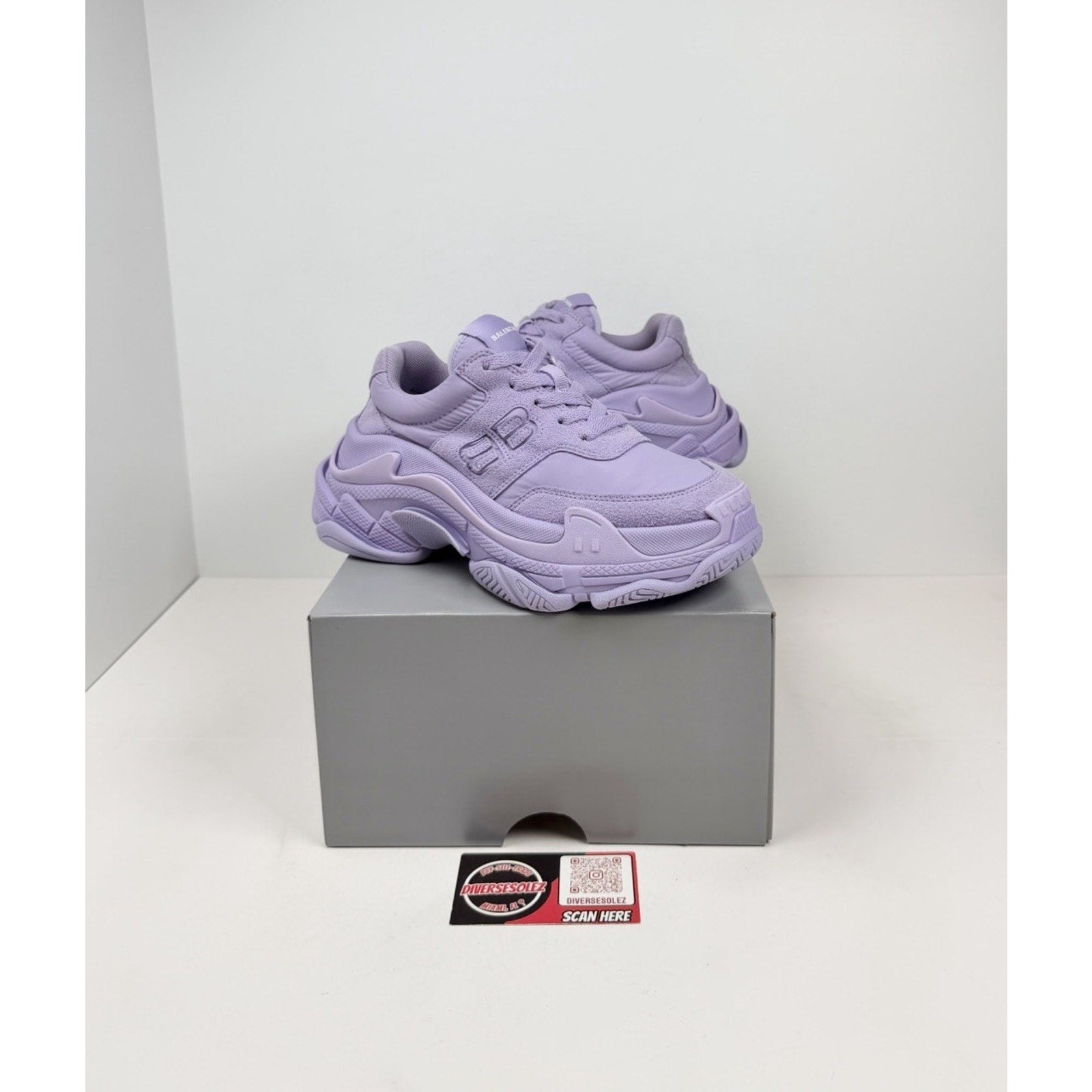 Size 34EU/4W - Balenciaga Triple S Nylon Lilac NEW