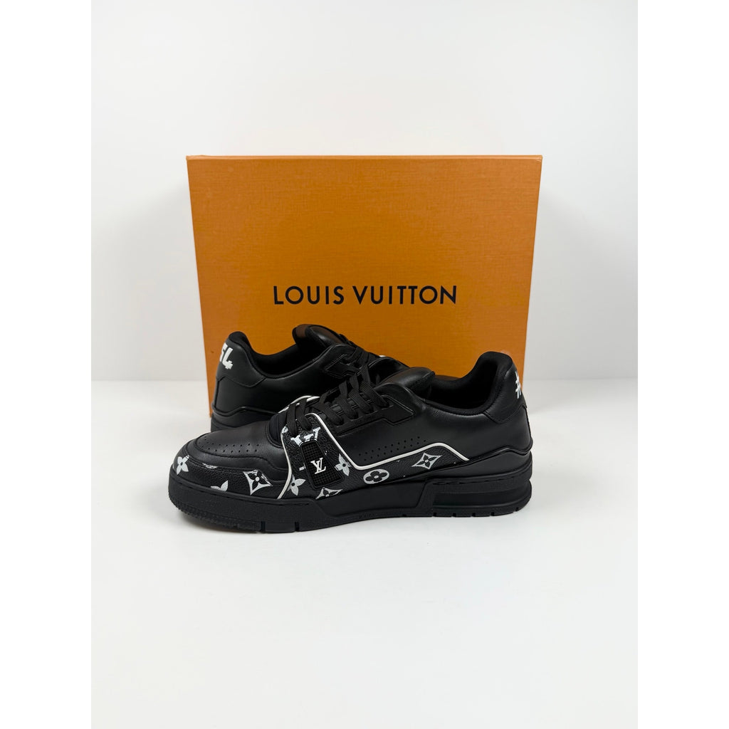 Size 7.5UK/8.5US - Louis Vuitton Black Leather Trainers