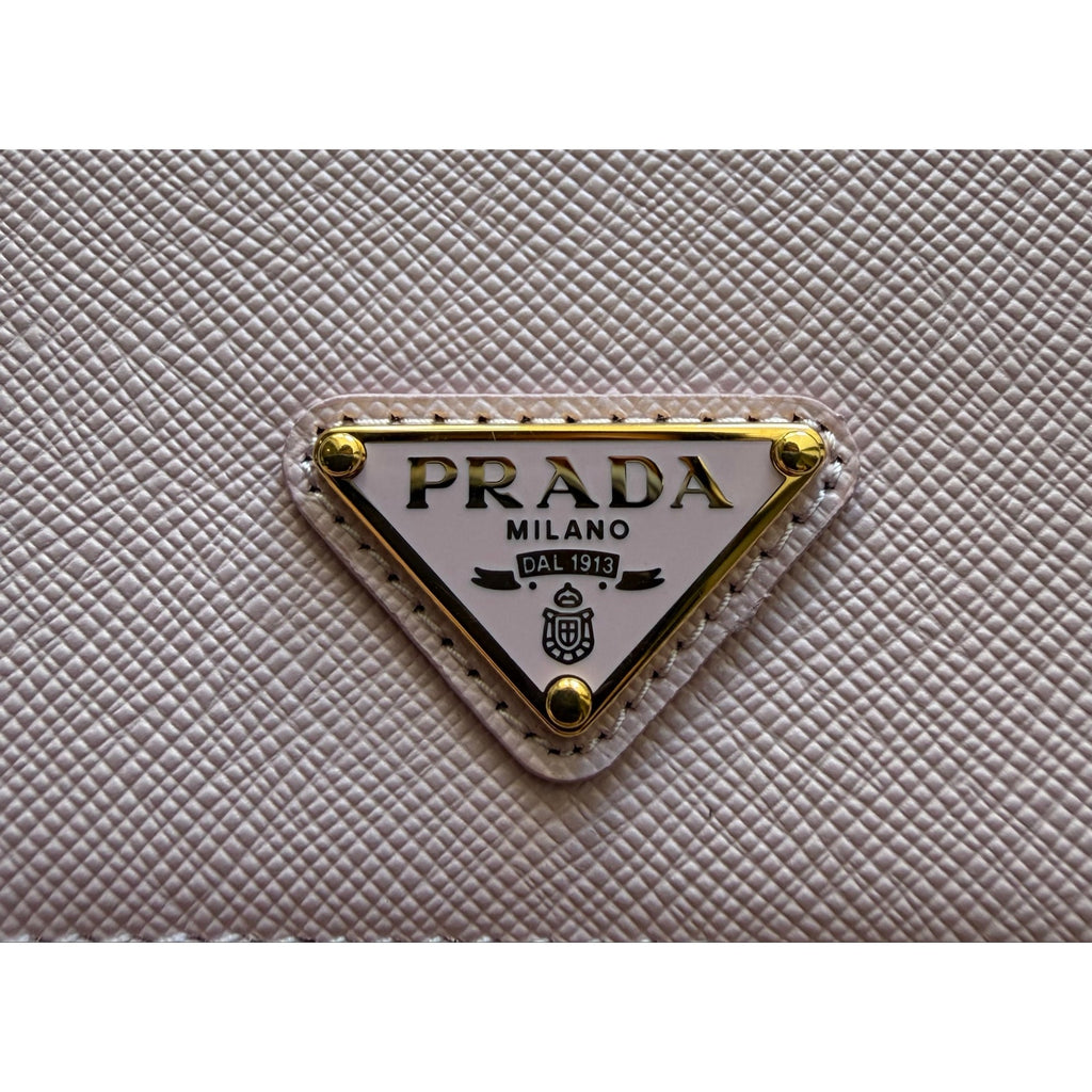 Prada Saffiano Pink Leather Bifold Wallet NEW