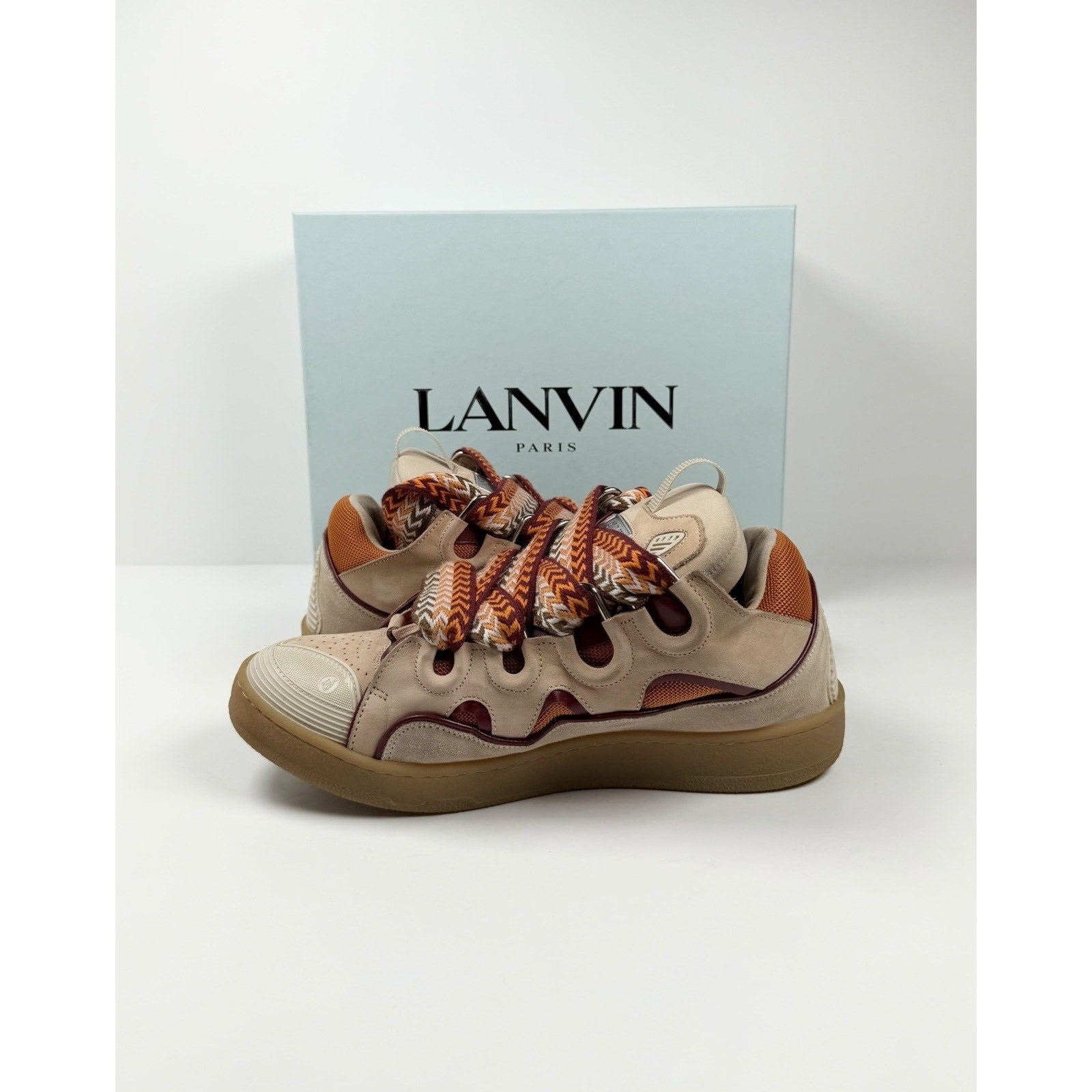 Size 46EU/13US - Lanvin Curb Pink Mango Sneakers
