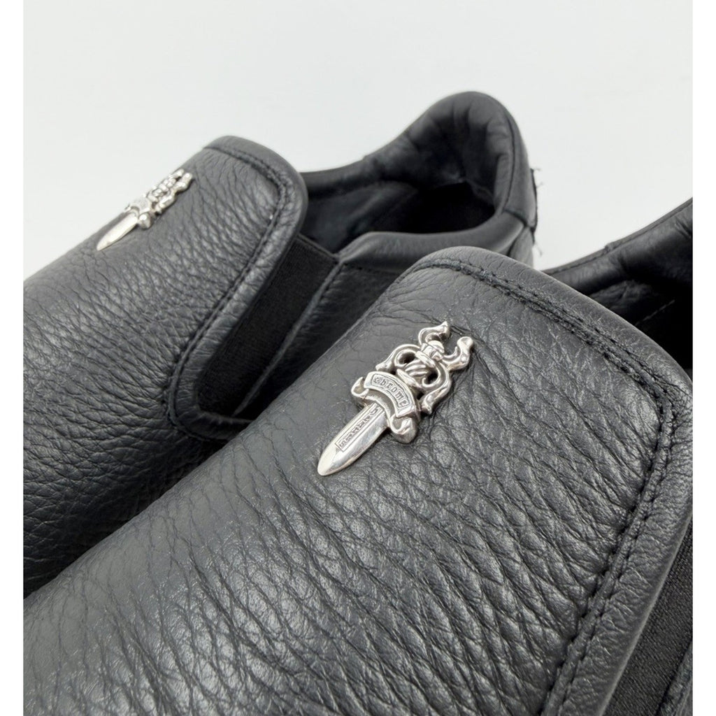 Size 7UK/8US - Chrome Hearts Dagger Leather Slip On