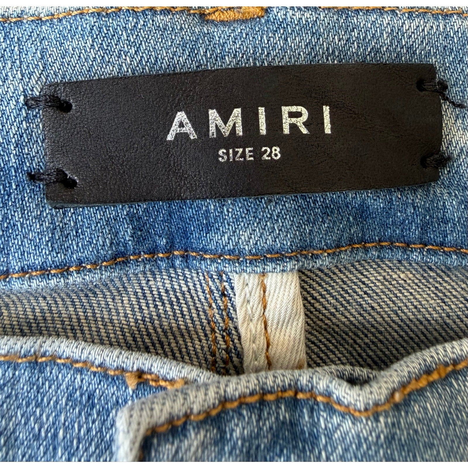 Size 28 - Amiri Serif Logo Jeans