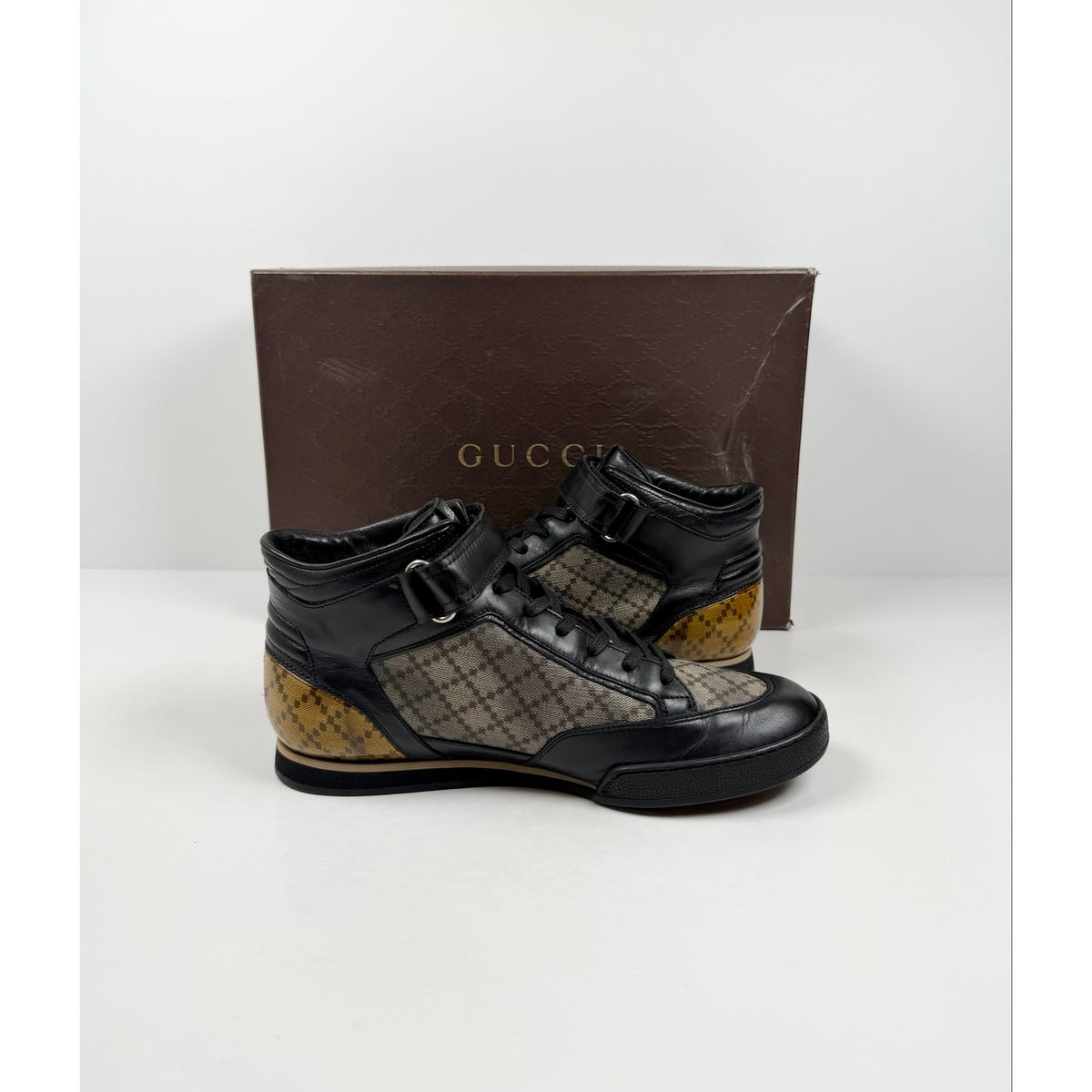 Size 7.5US - Gucci Leather Strap High Top