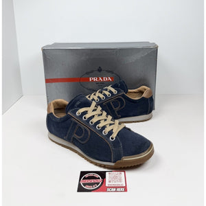 Size 6.5UK/7.5US - Prada Sport Blue Suede