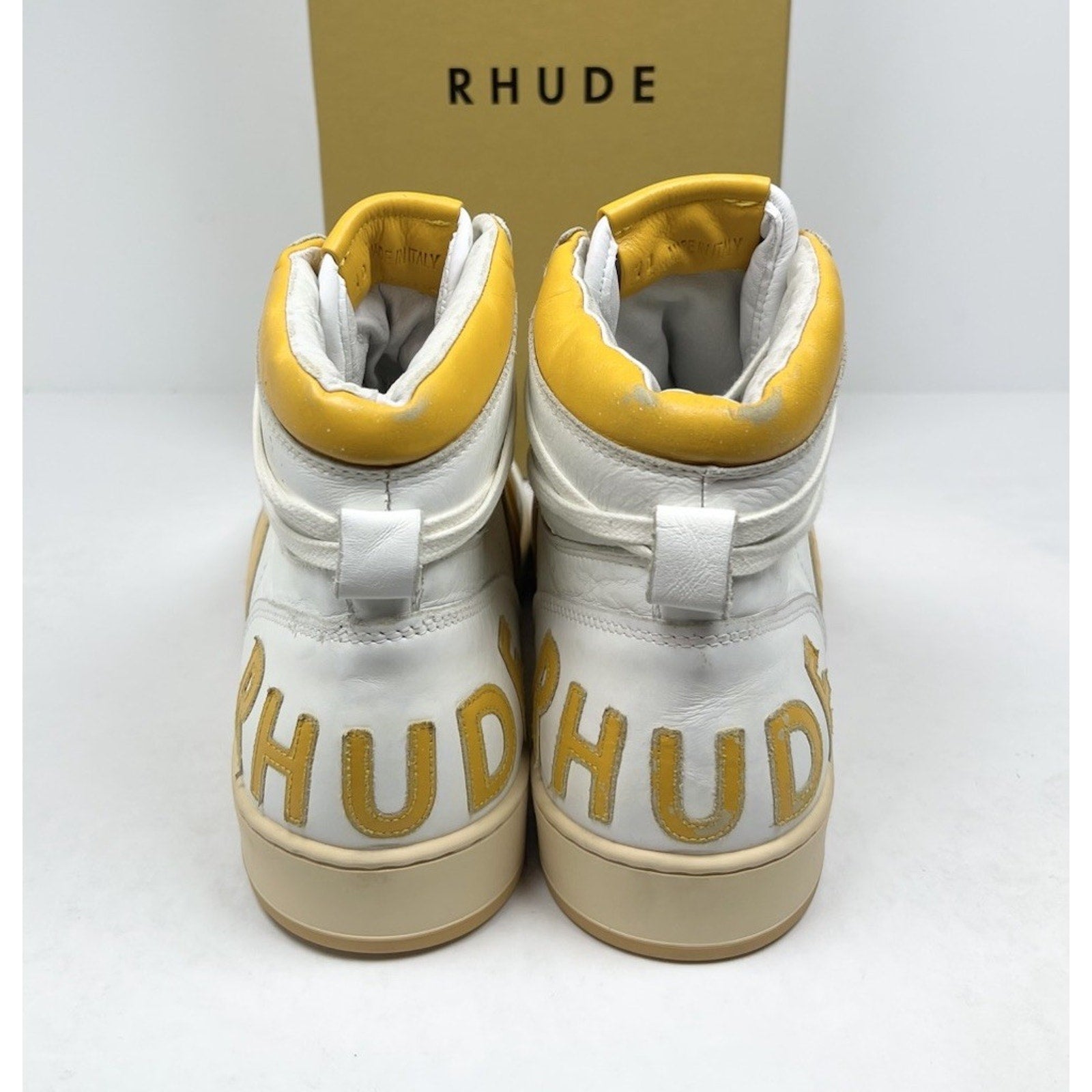 Size 10US - Rhude Yellow Rhecess Leather High NEW