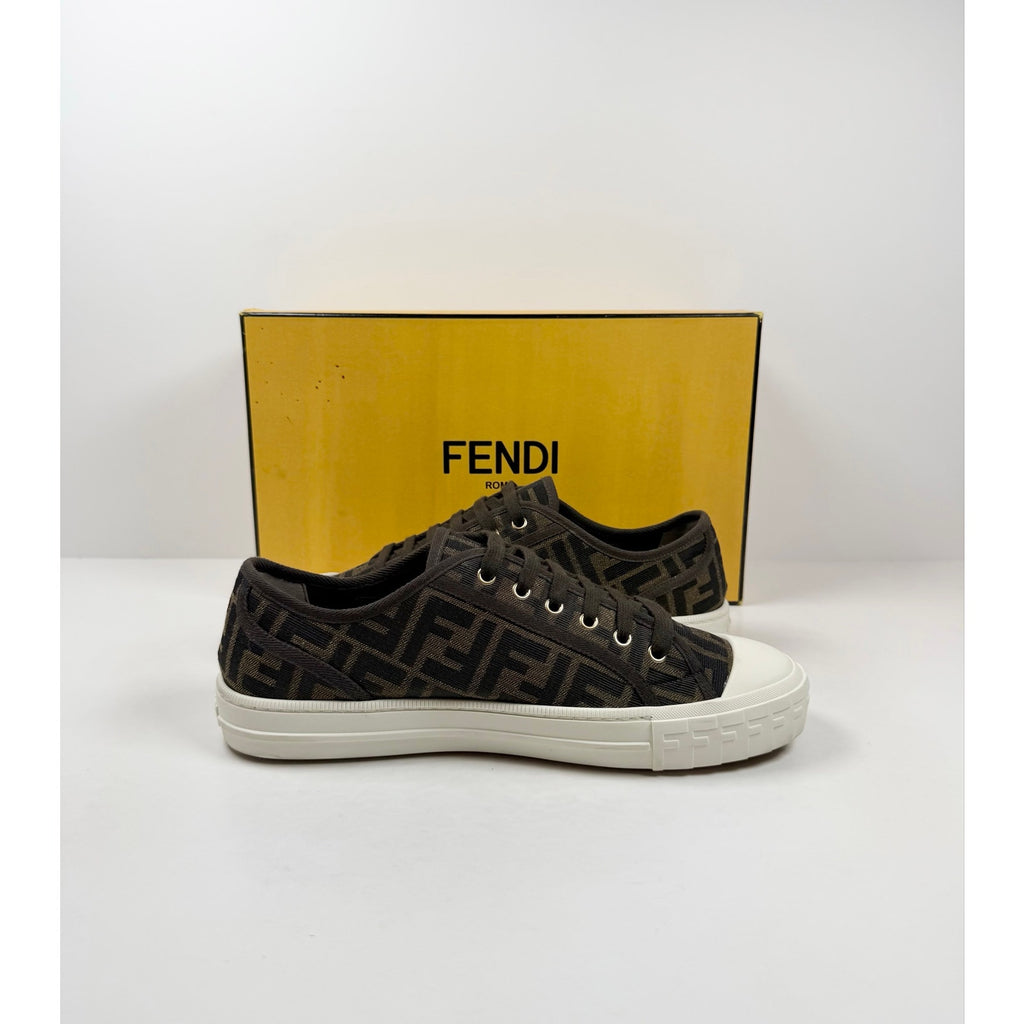 Size 9UK/10US - Fendi FF Jacquard Low Top