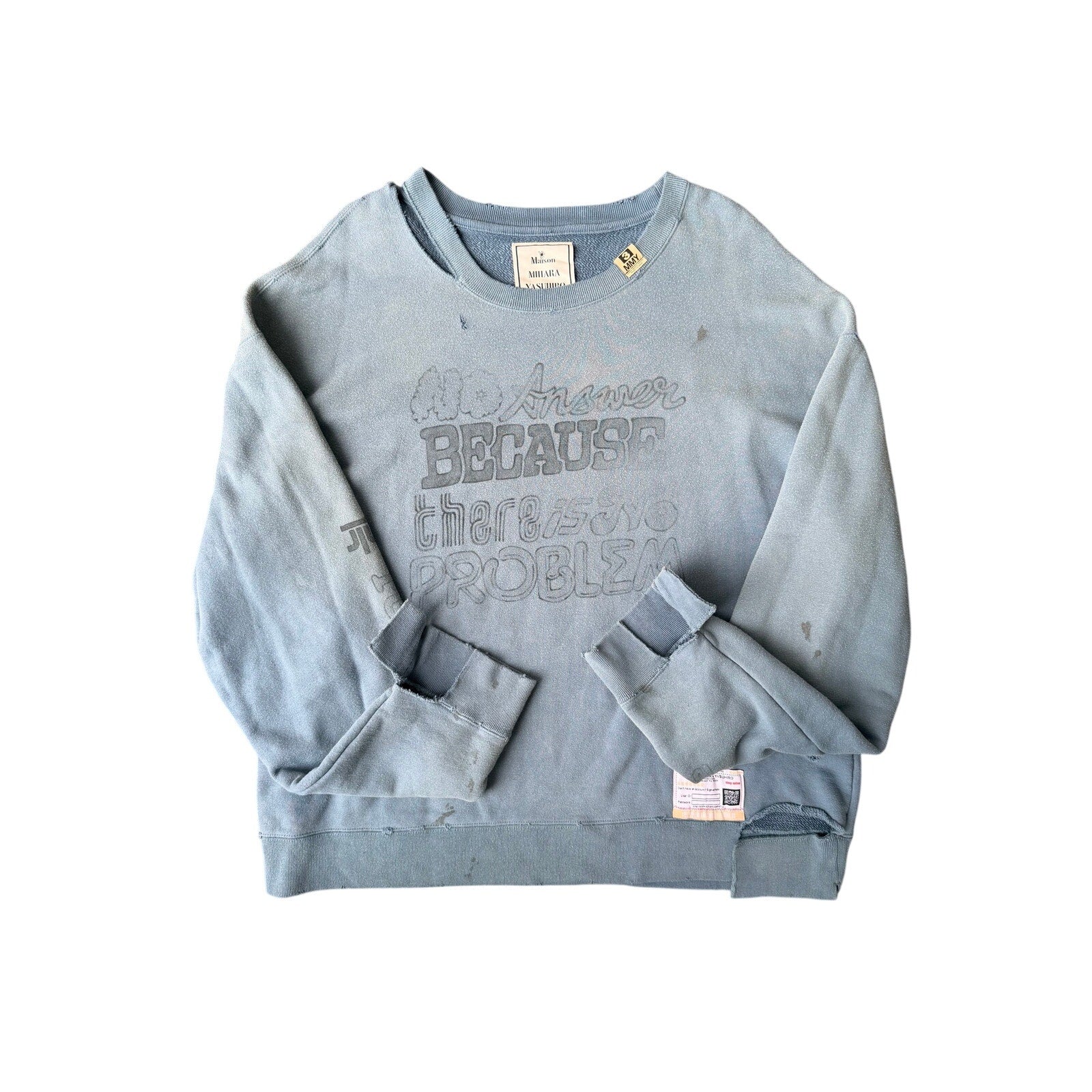 Size XL - Maison Mihara Yasuhiro Distressed Look Crewneck