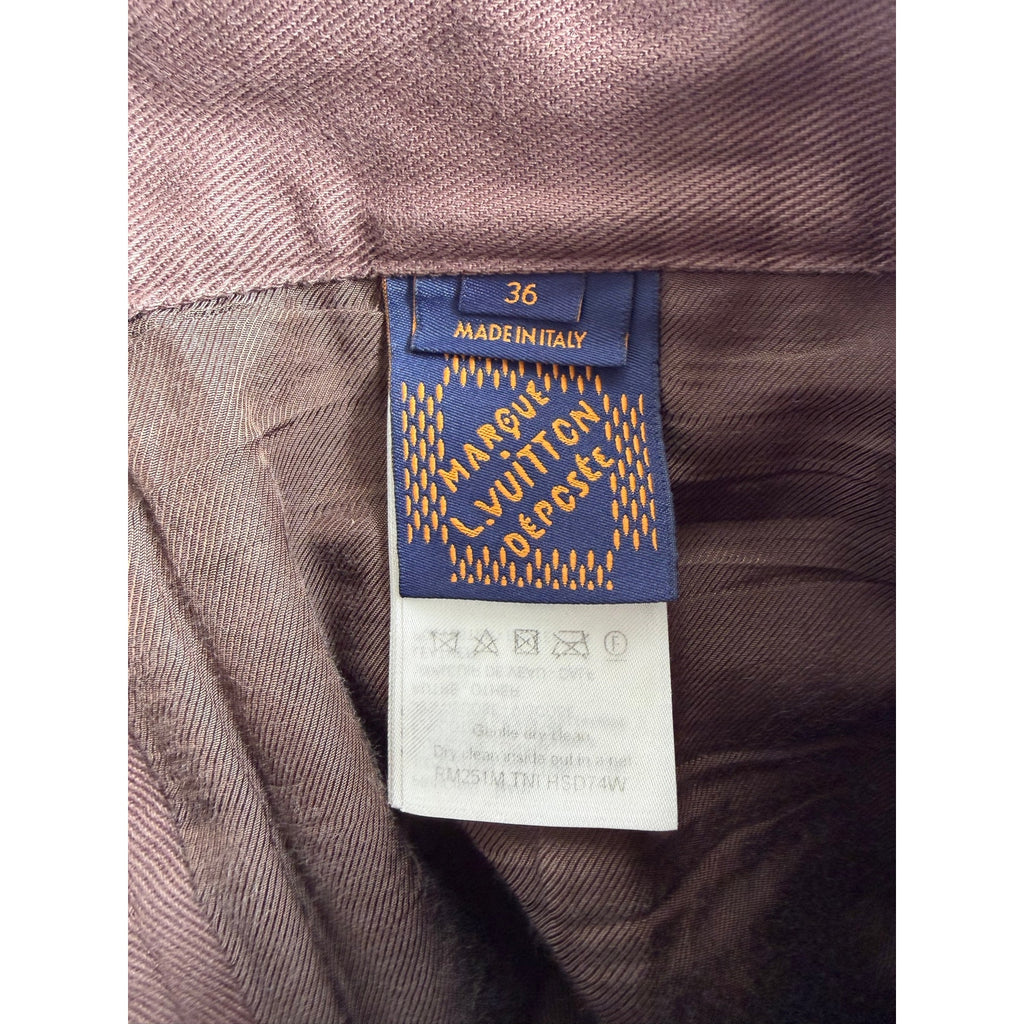 Size 36 - Louis Vuitton Embossed Logo Brown Jeans