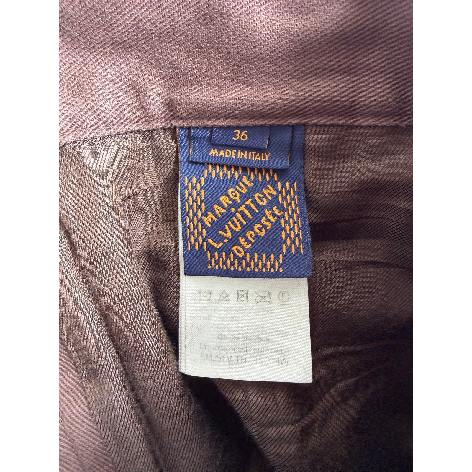 Size 36 - Louis Vuitton Embossed Logo Brown Jeans