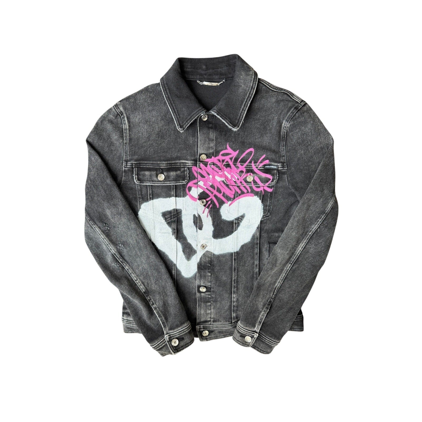 Size M - Dolce & Gabbana DG Graffiti Denim Jacket & Jeans Set