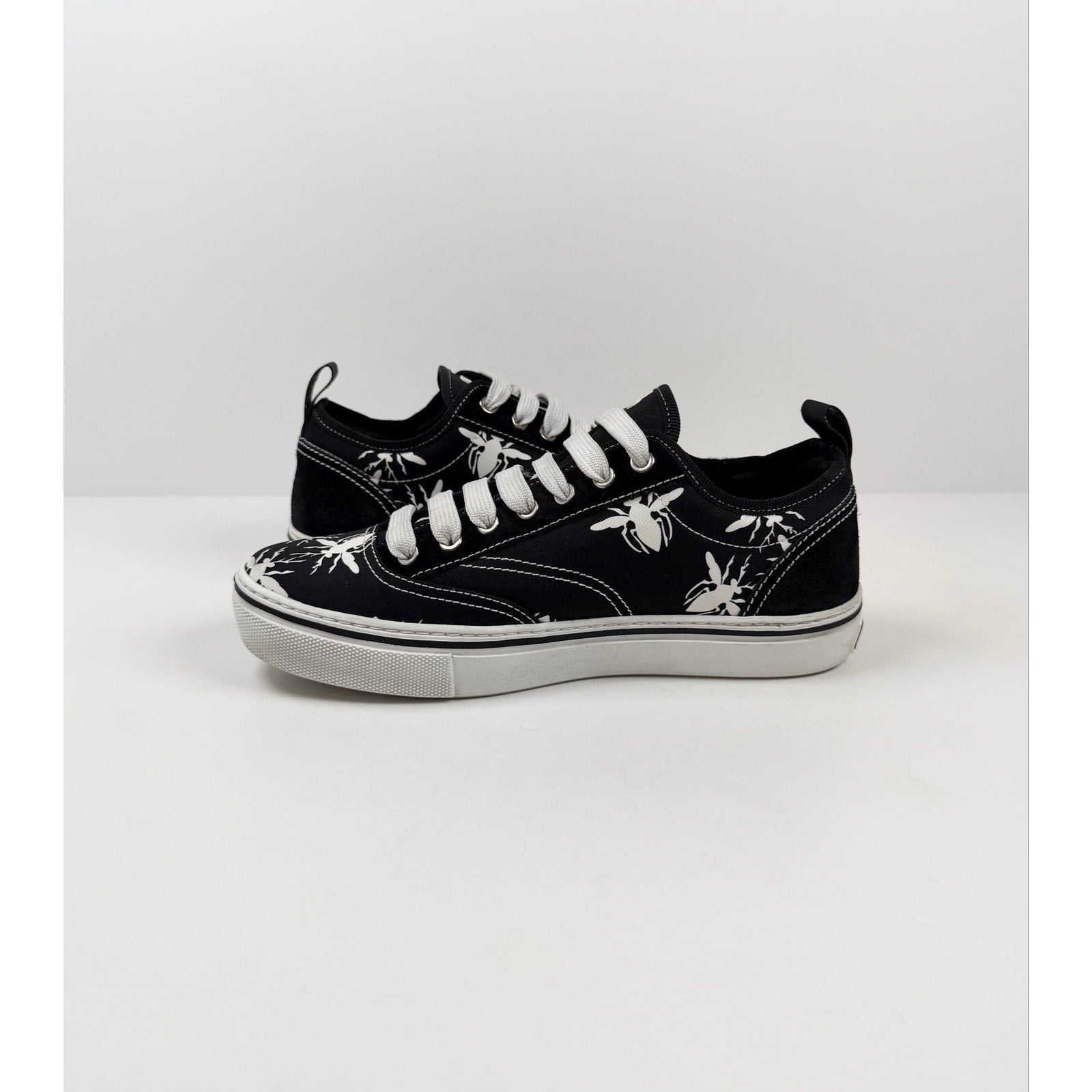 Size 7.5 - Dior Low Top Canvas Bee Sneakers