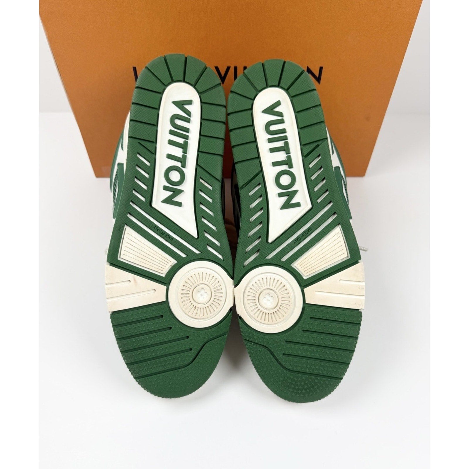 Size 8.5LV/9.5US - Louis Vuitton Skate Leather Green Sneakers