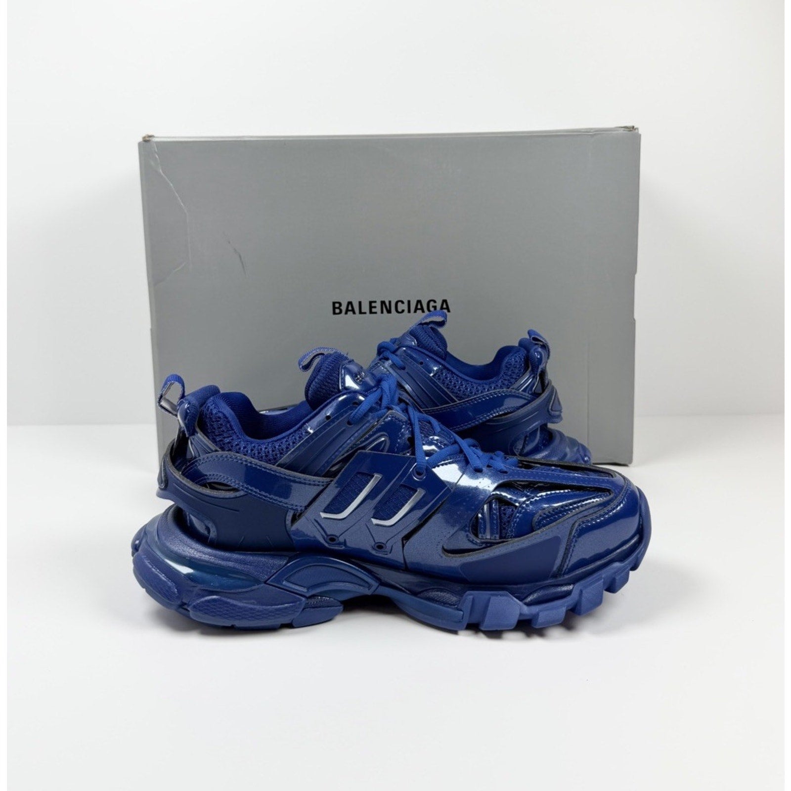 Size 40EU/7US - Balenciaga Track Metallic Blue NEW