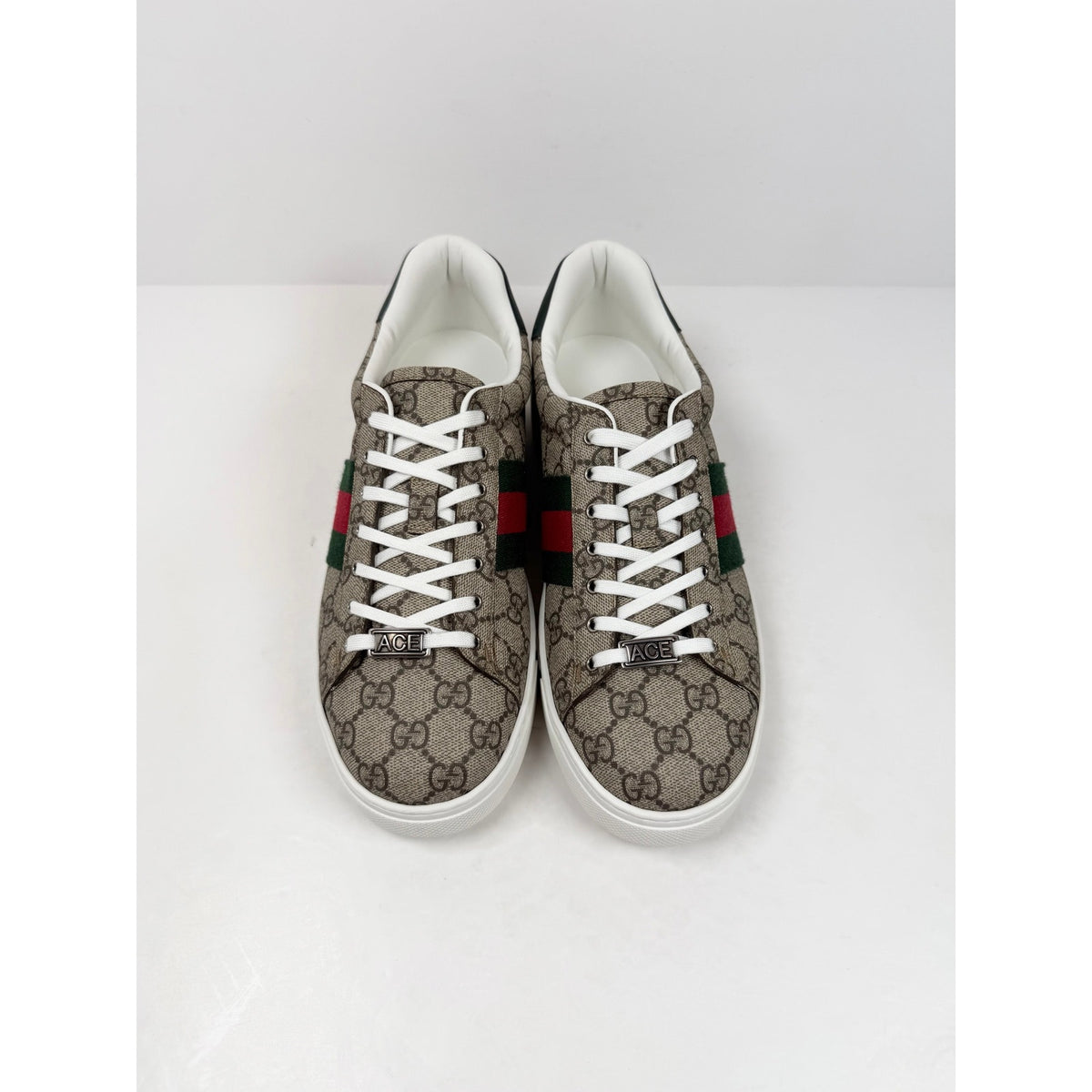 Size 8.5US - Gucci Ace Monogram Beige NEW