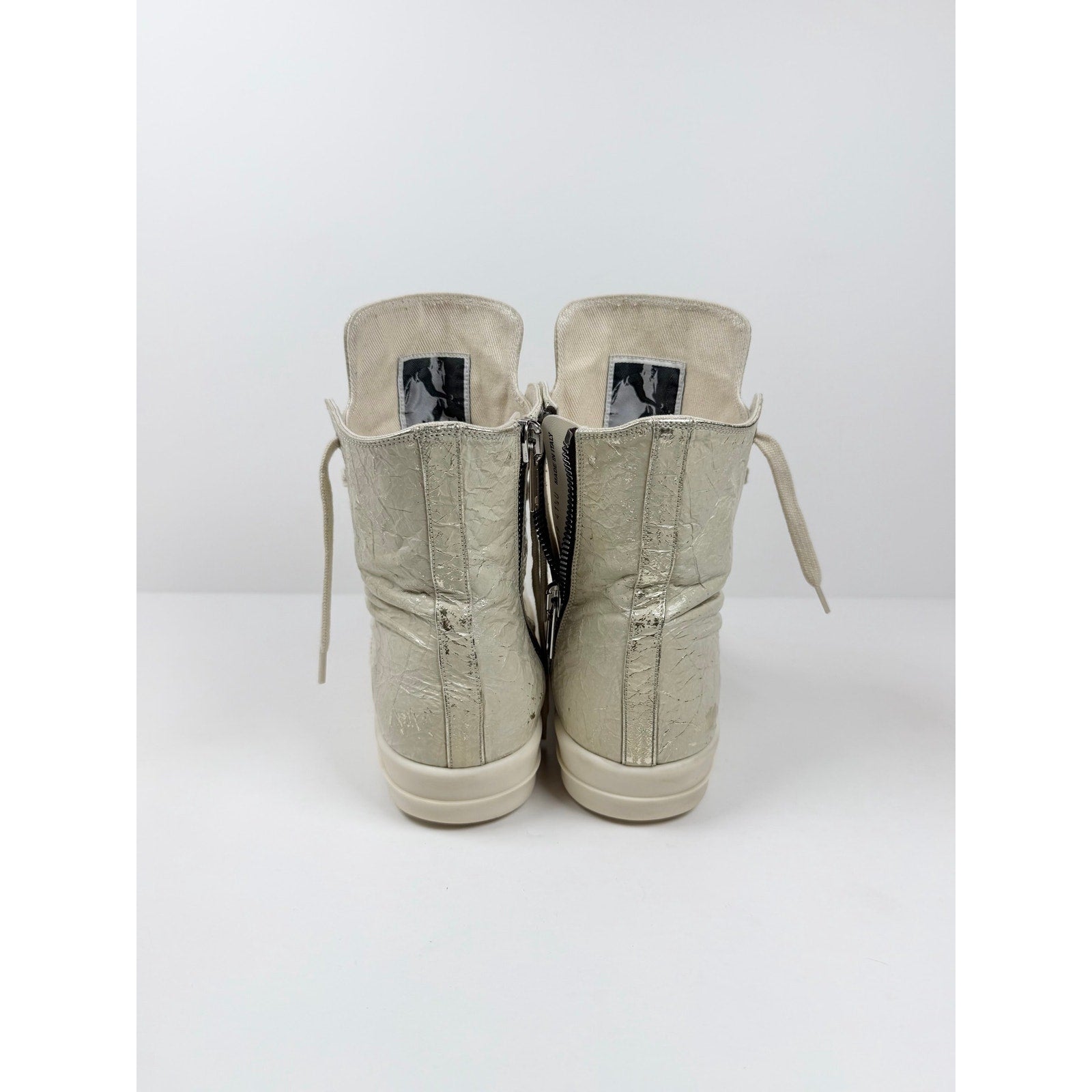 Size 41.5EU/8.5US - Rick Owens Textured Leather Ramone High Top