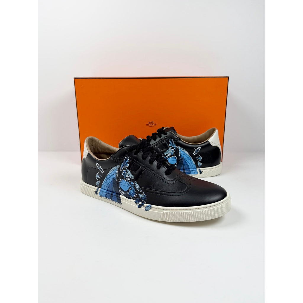 Size 8.5 - Hermes Quicker Leather Sneakers NEW
