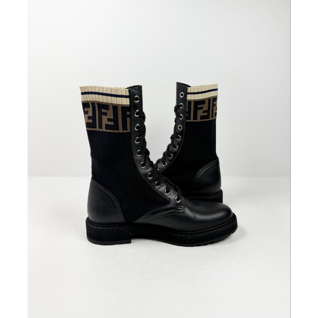 Size 36/6 - Fendi Leather Combat Boots
