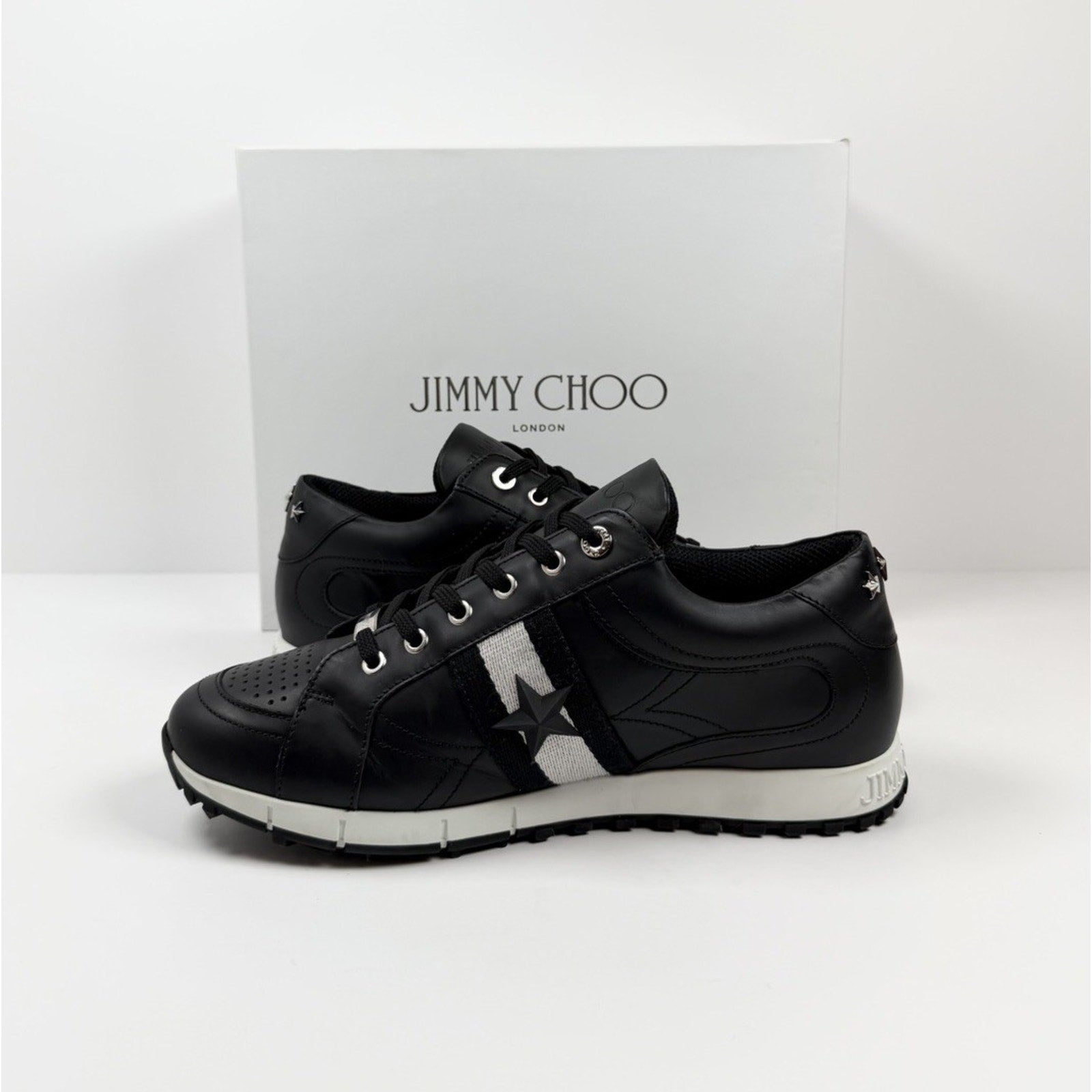 Size 11.5 - Givenchy Leather Star Studded Sneakers