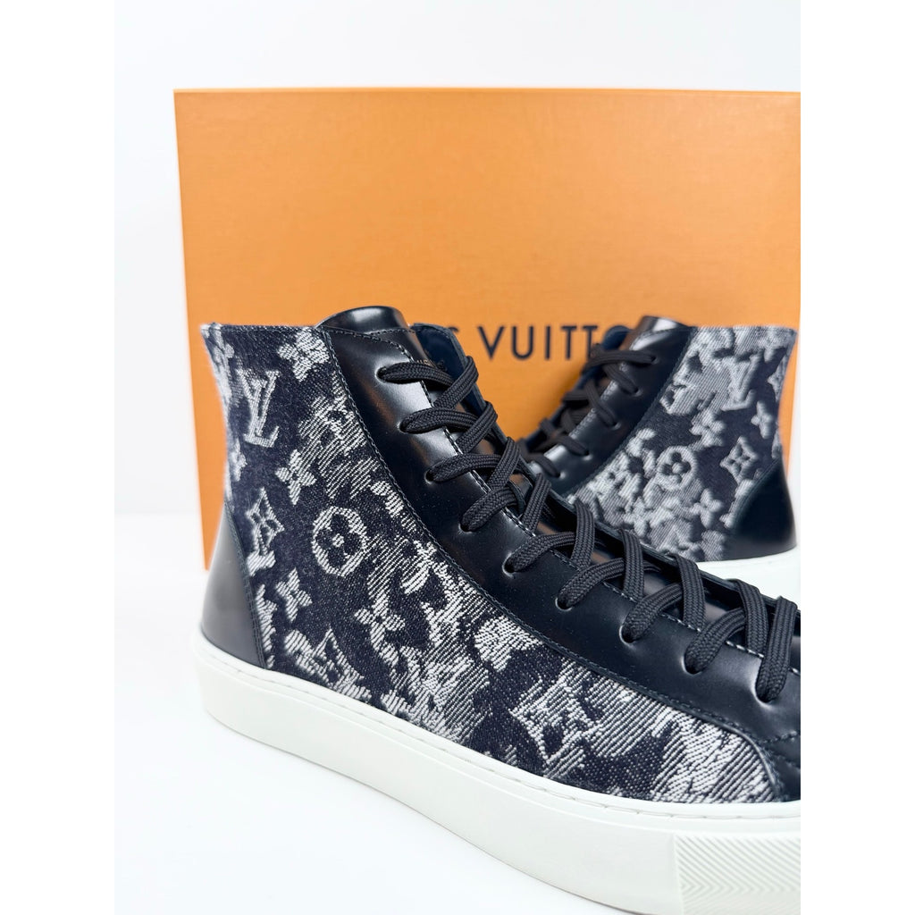 Size 7LV/8US - Louis Vuitton Tattoo Denim High Top NEW