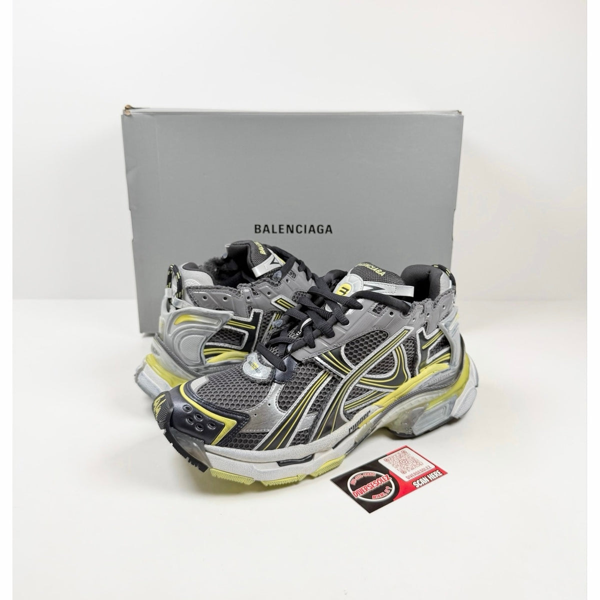 Size 44EU/11US - Balenciaga Runner Grey Yellow NEW