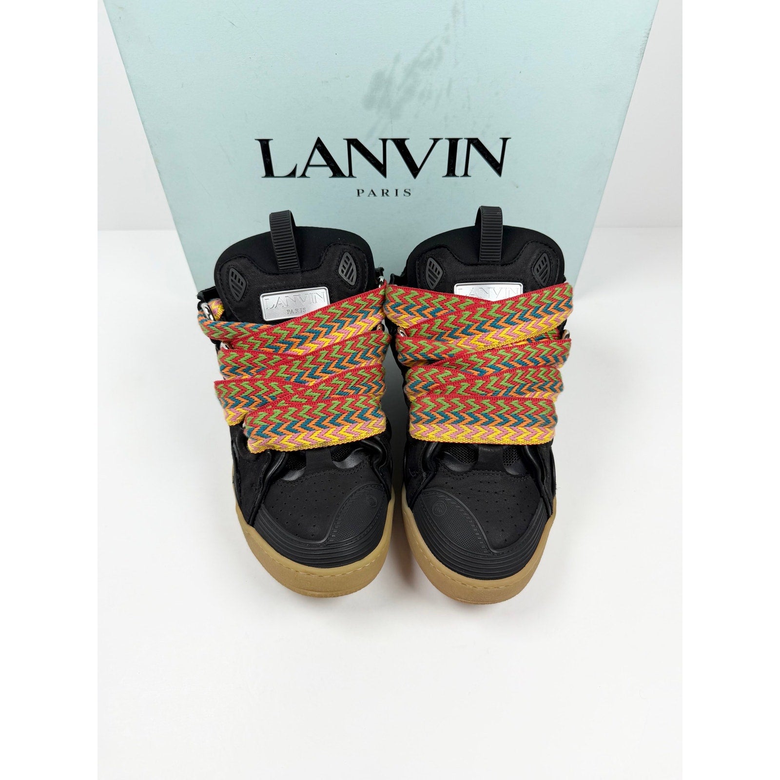 Size 42EU/9US - Lanvin Curb Black Sneakers