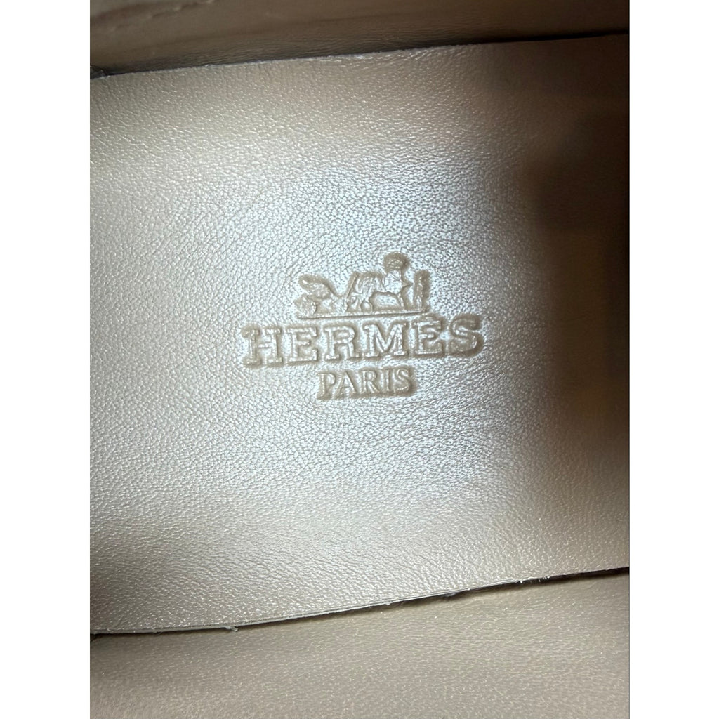 Size 8.5 - Hermes Quicker Leather Sneakers NEW