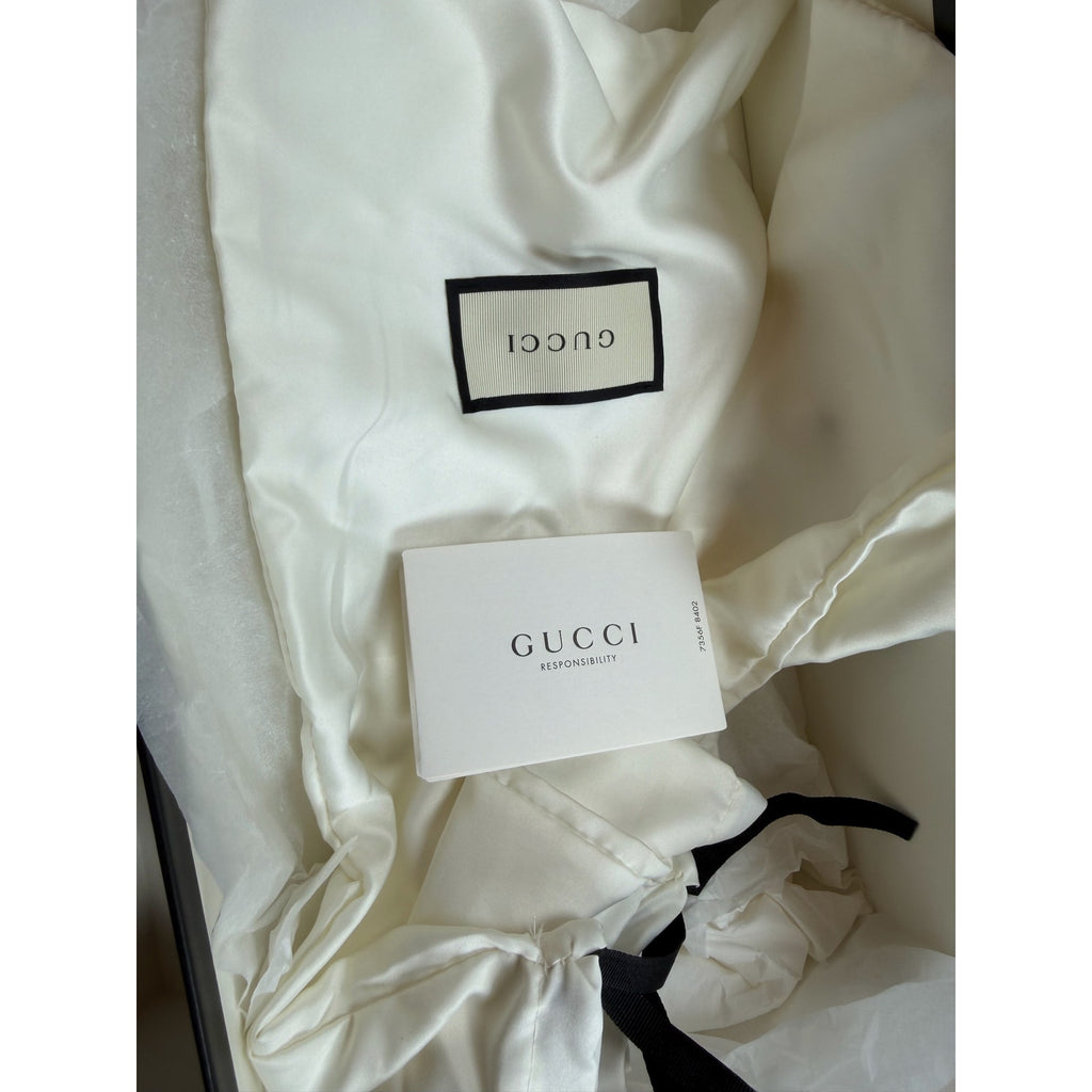 Size 8US - Gucci Ace GG Metallic Silver NEW
