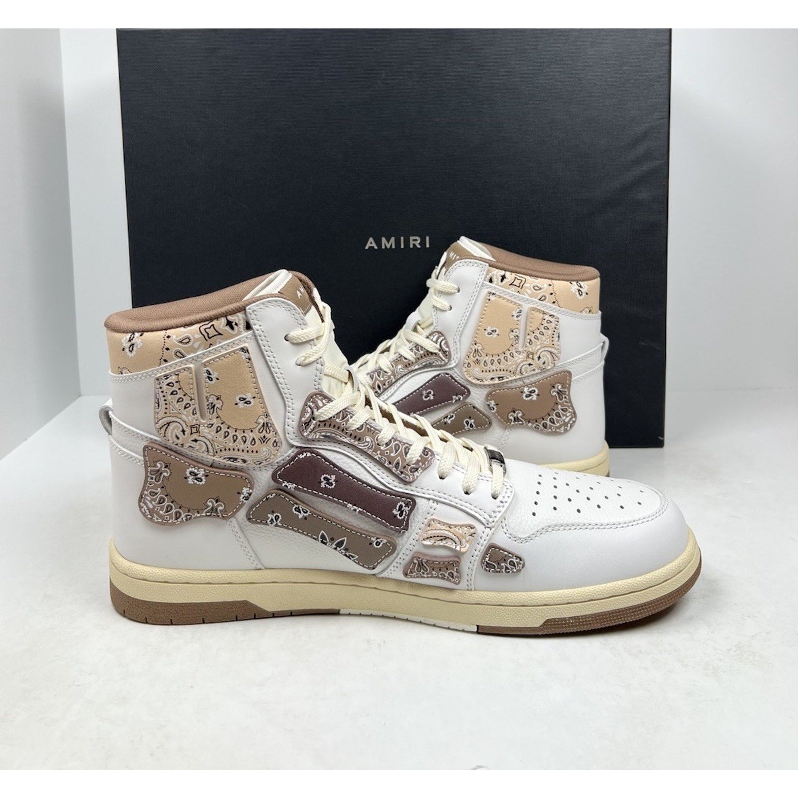 Size 47EU/14US - Amiri Skel Top Hi Bandana Brown NEW