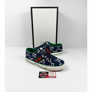 Size 8US - Gucci 1977 Blue Low Top NEW