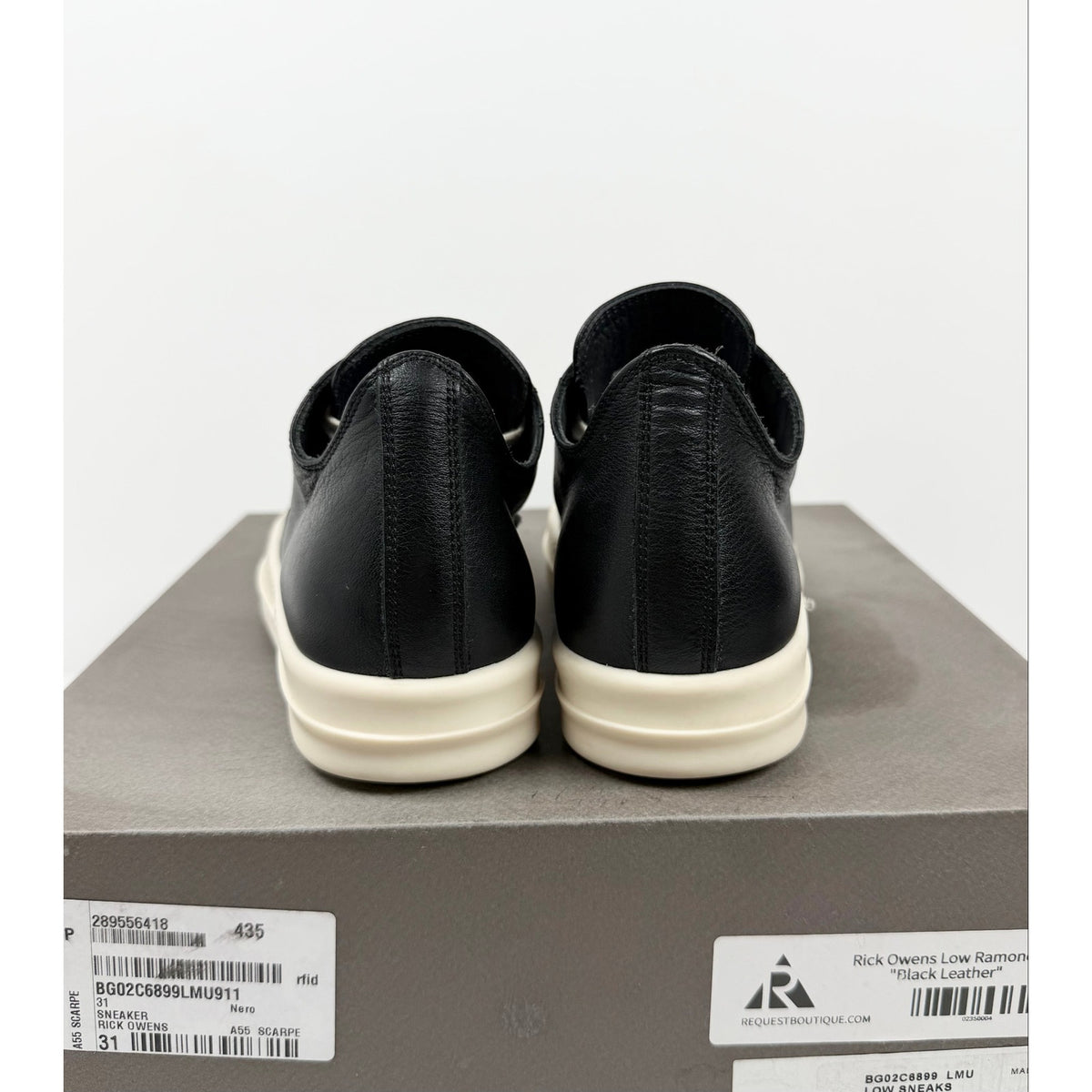 Rick Owens Ramones Leather Size EU 31 / US Kids 13C