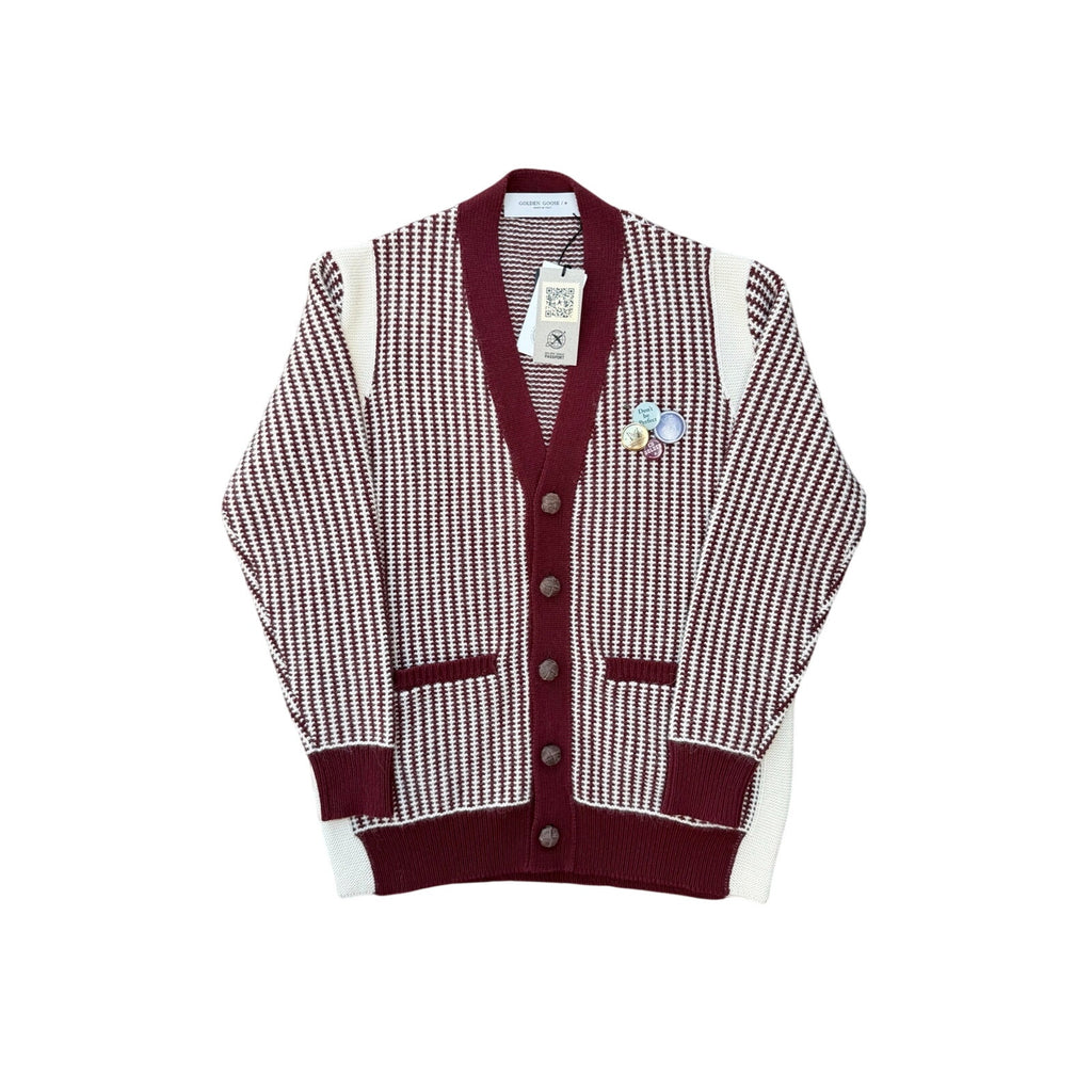 Size L - Golden Goose Wool Striped Cardigan NEW