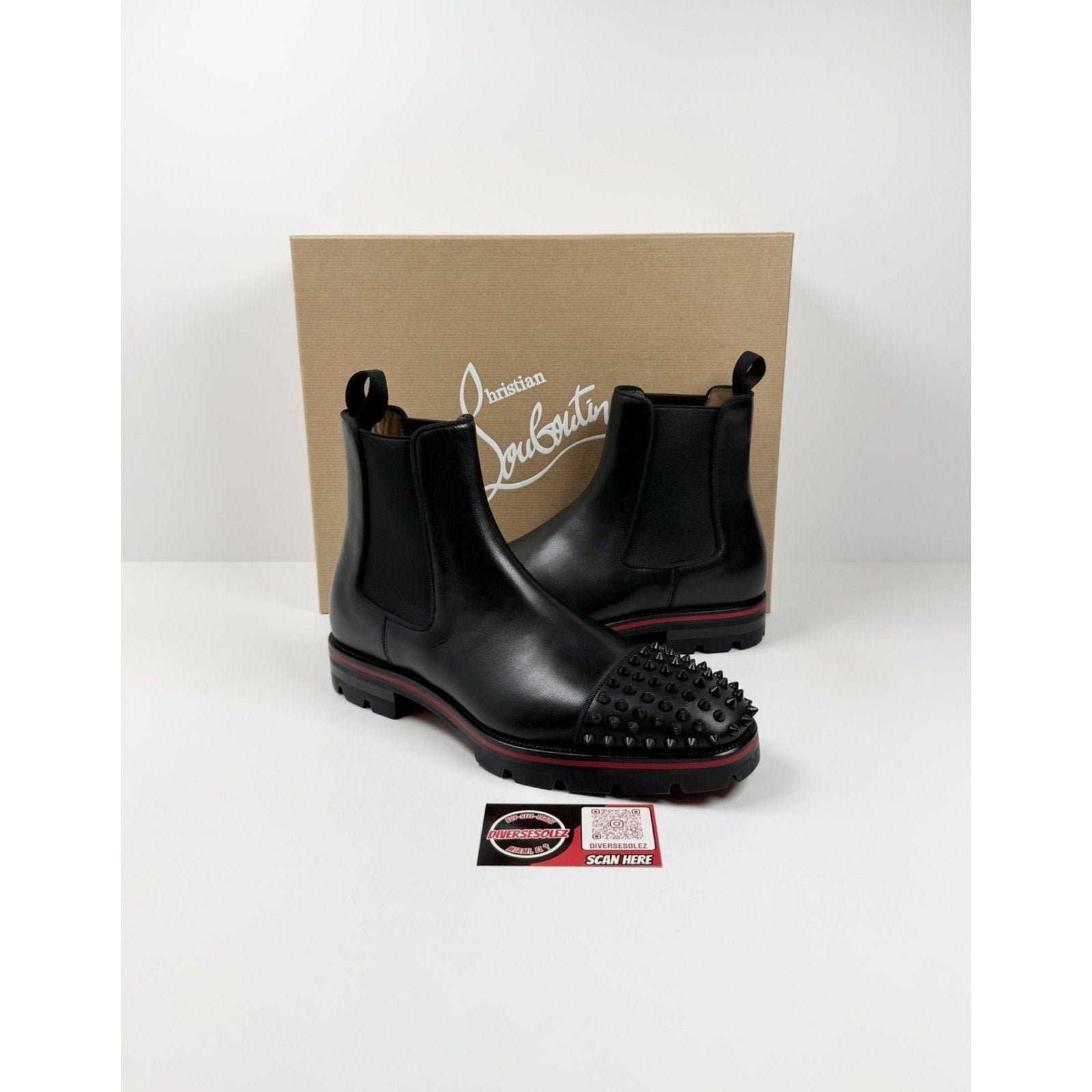 Size 41EU/8US - Christian Louboutin Melon Spikes Boots NEW