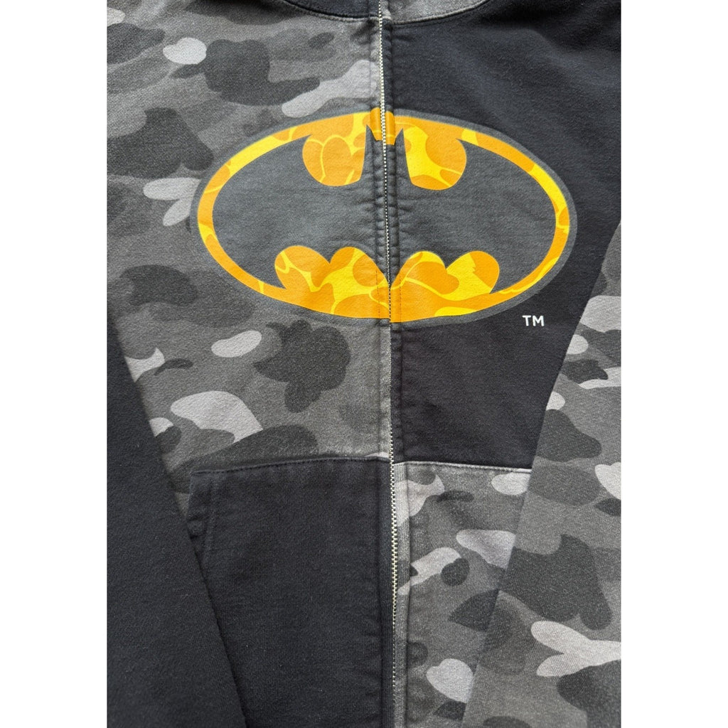 Size L (Fits M) - Bape x DC Comics Batman Full Zip Hoodie