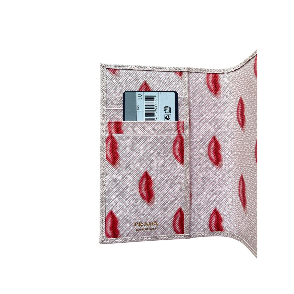 Prada Saffiano Pink Leather Bifold Wallet NEW