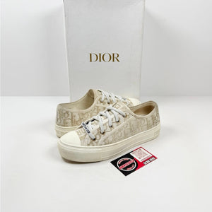Size 7.5 - Dior Walk’N’Dior Gold Oblique Low Top Women